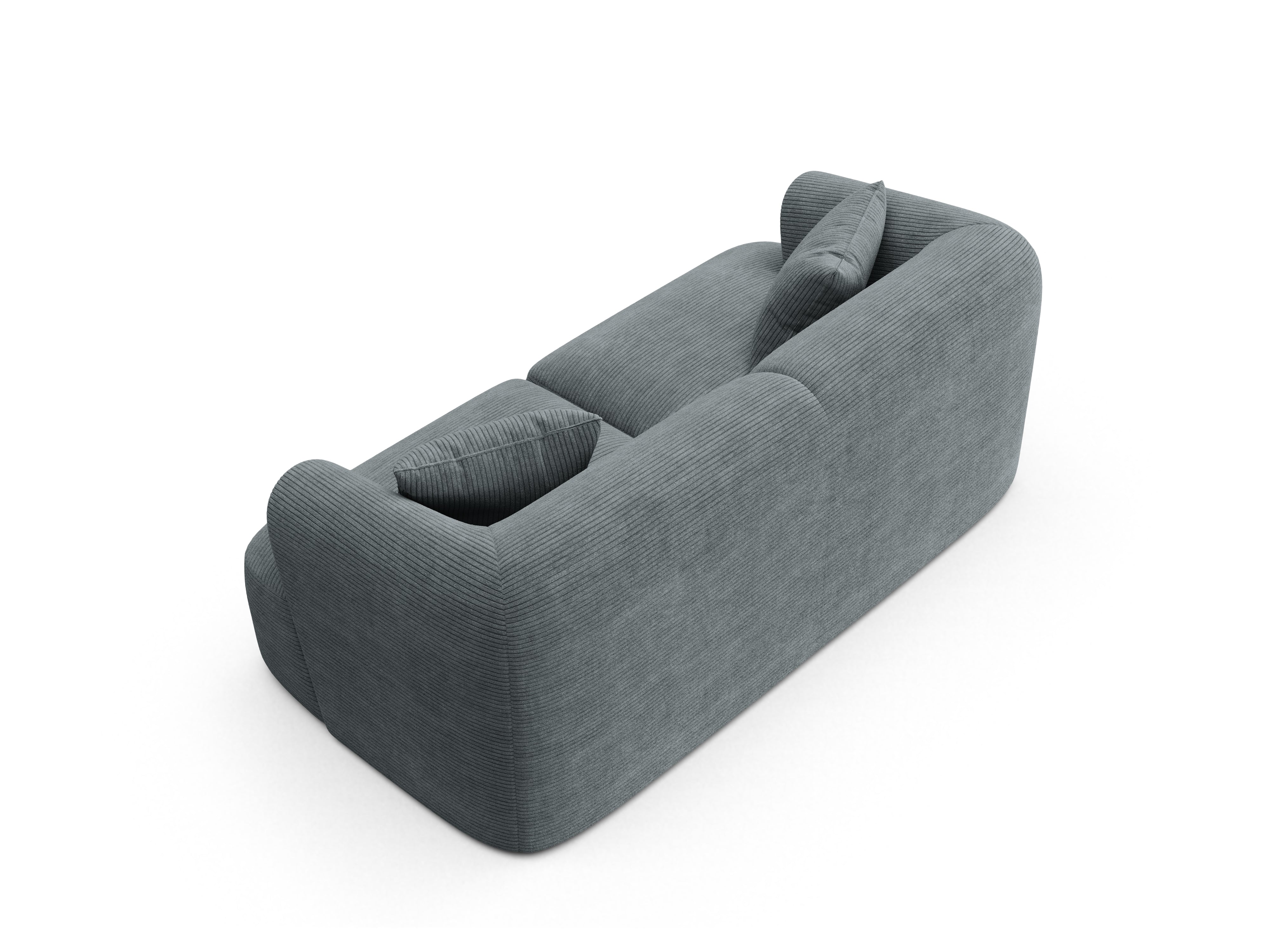 Sofa pro 2 osoby CAMPI šedý kordurovým materiálem