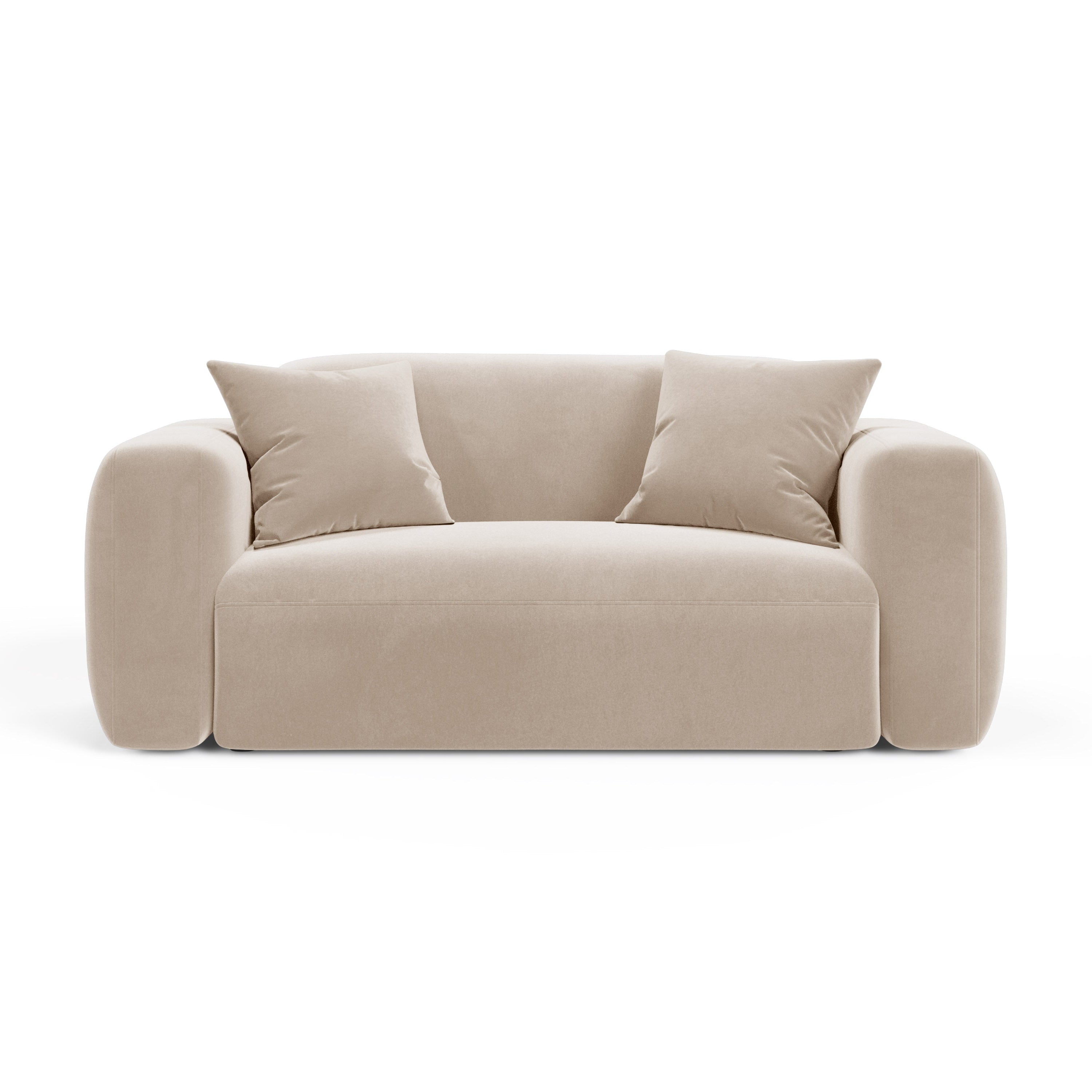 Sofa sametová 2-osobová STRINO béžová