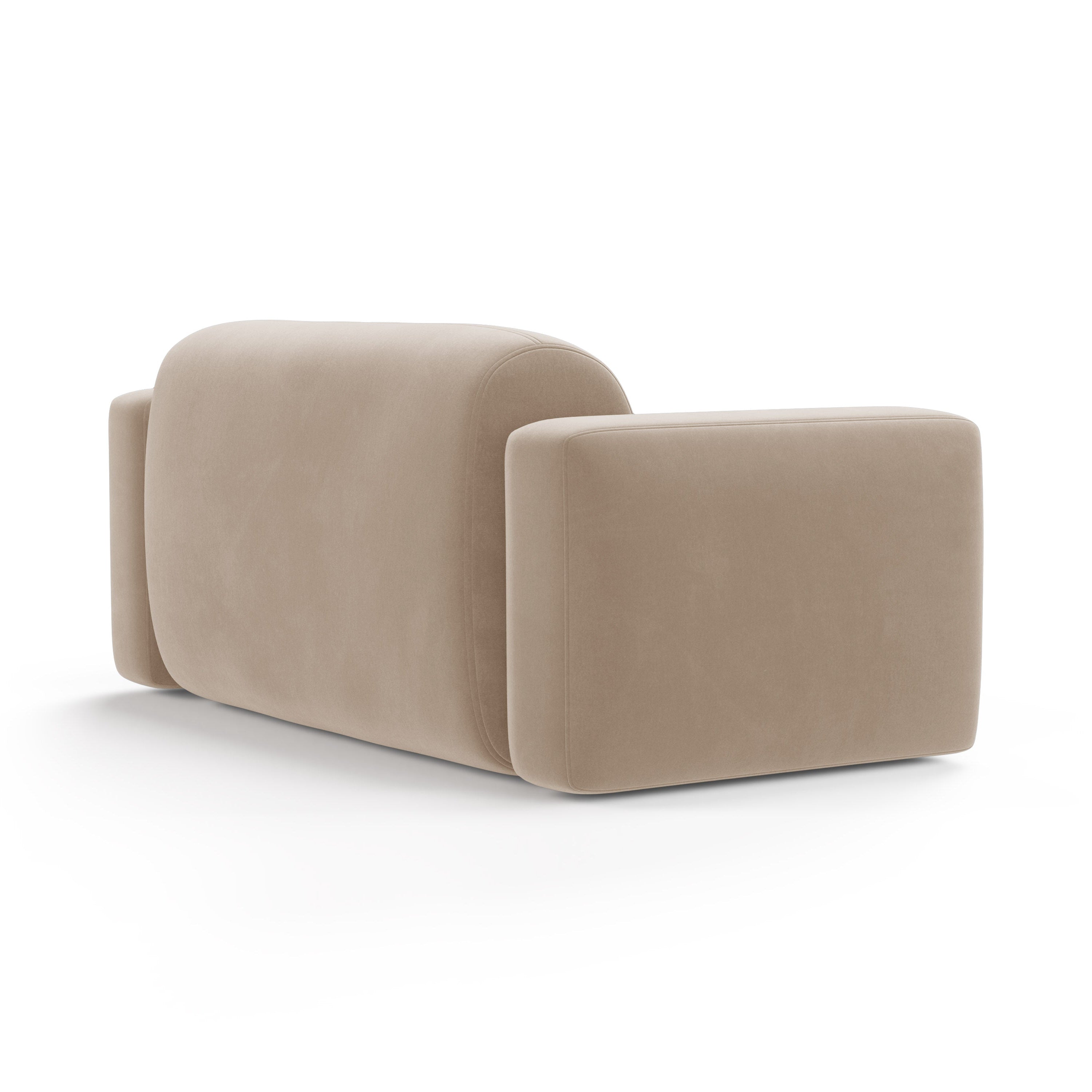 Sofa sametová 2-osobová STRINO béžová