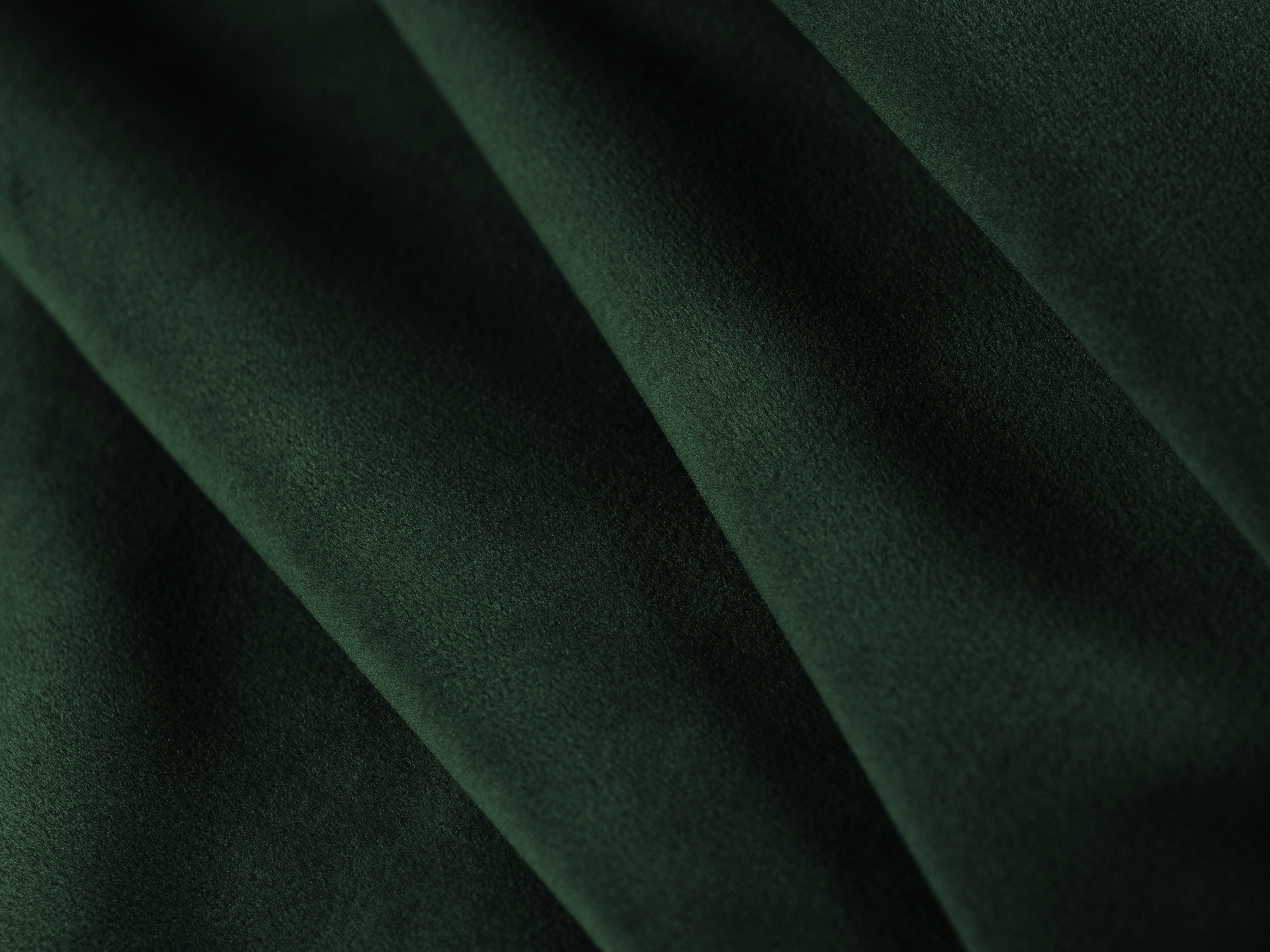 Symetrický sametový rohový gauč STRINO v lahvově zelené barvě