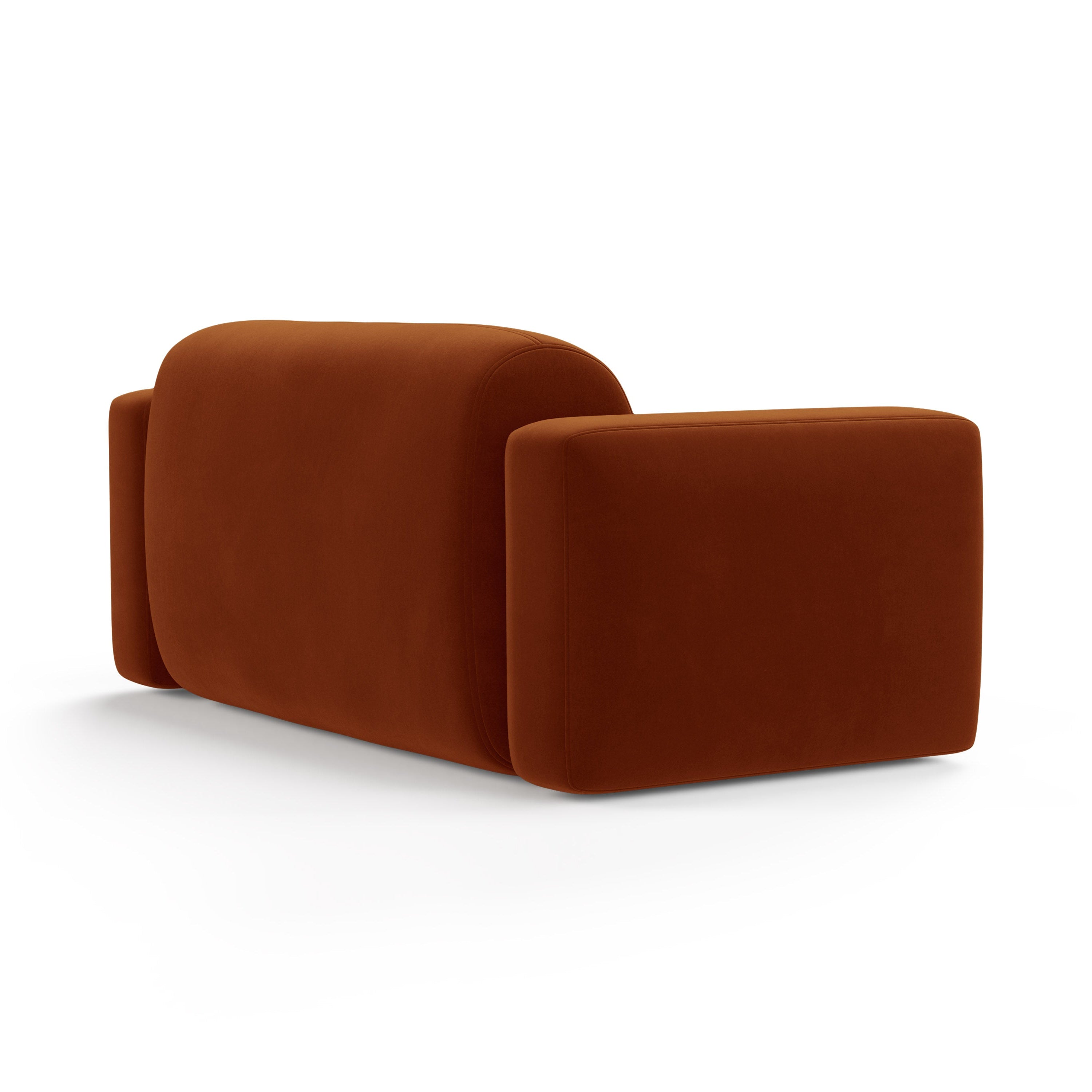 Sofa sametová 2-osobová STRINO terakota