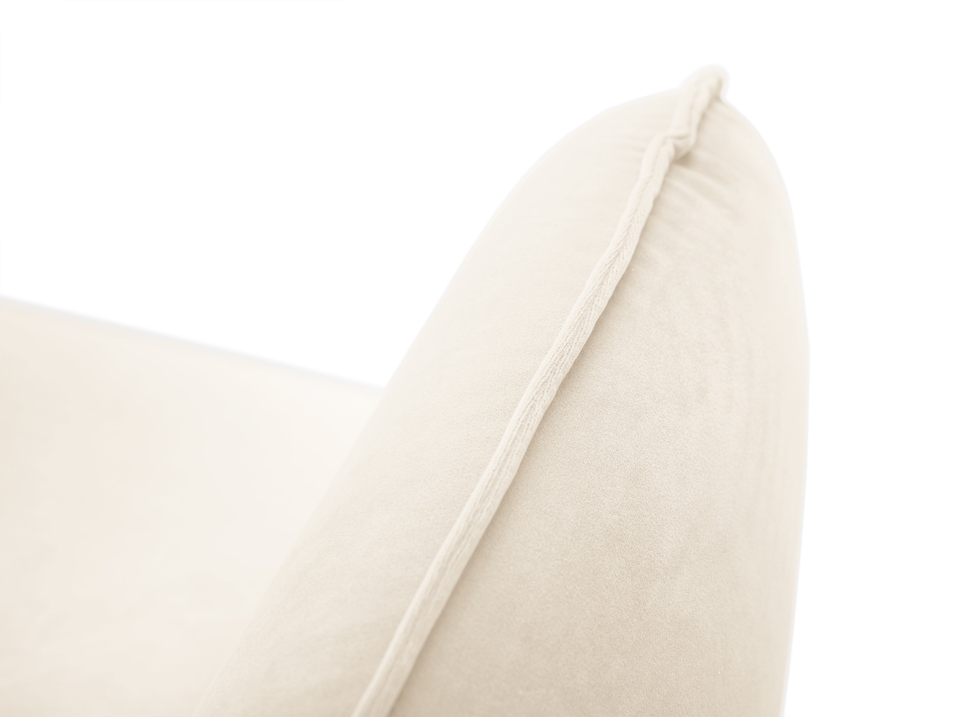 Sofa sametová 2-osobová VIENNA béžová se zlatým podstavcem