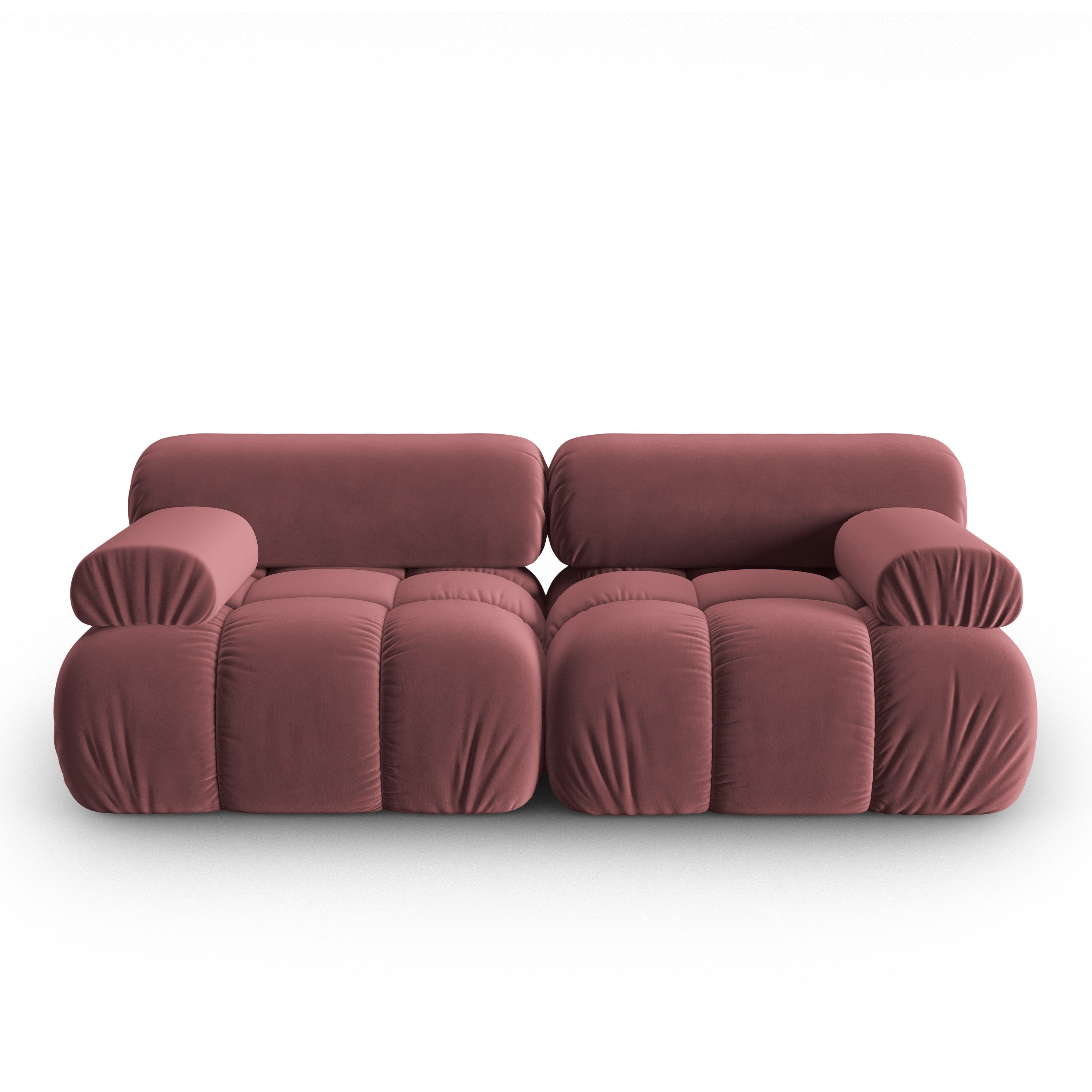 CORTINA Pink Velvet 2-Seater Sofa