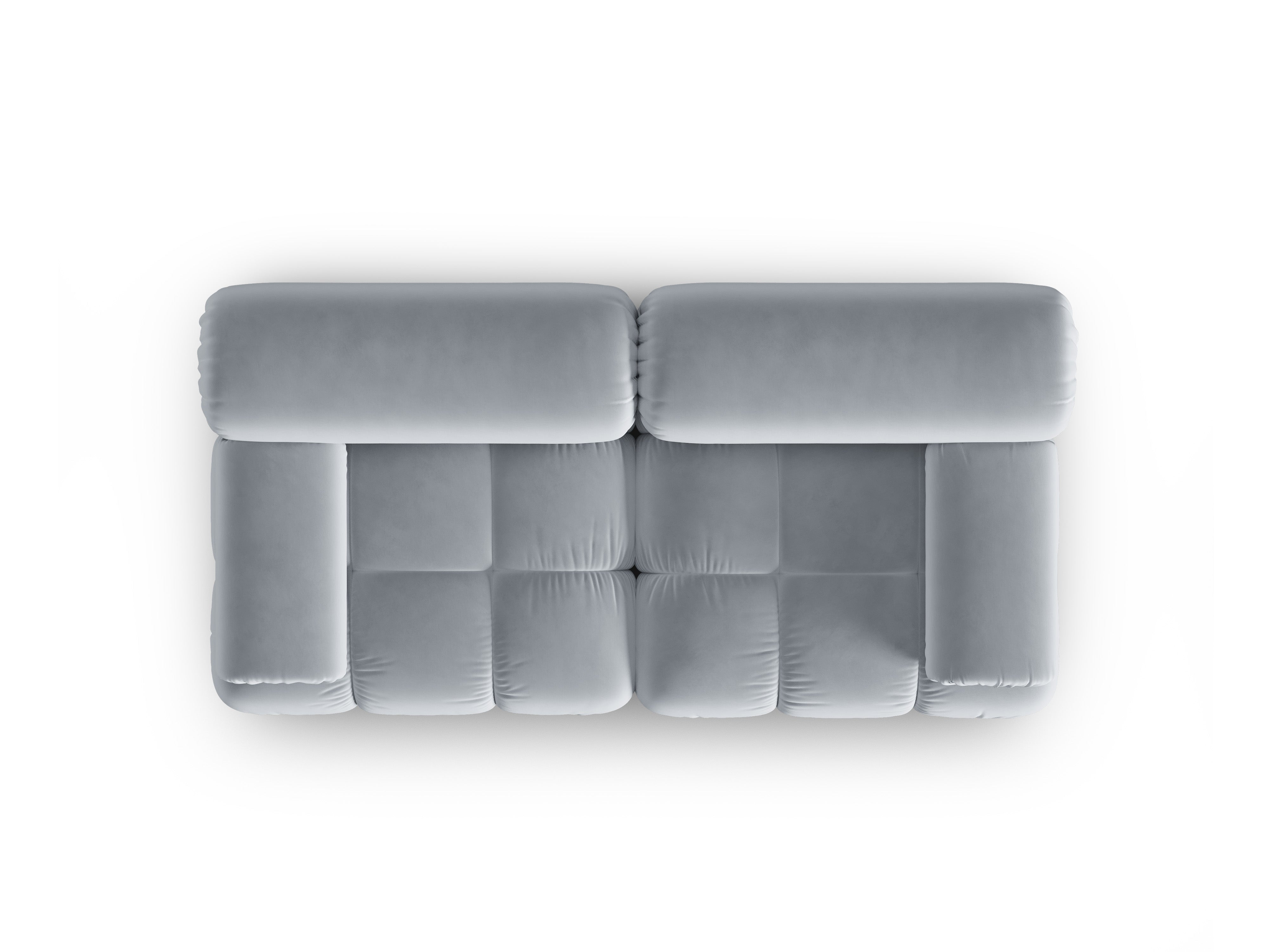 Sofa sametová 2-osobová CORTINA modrá