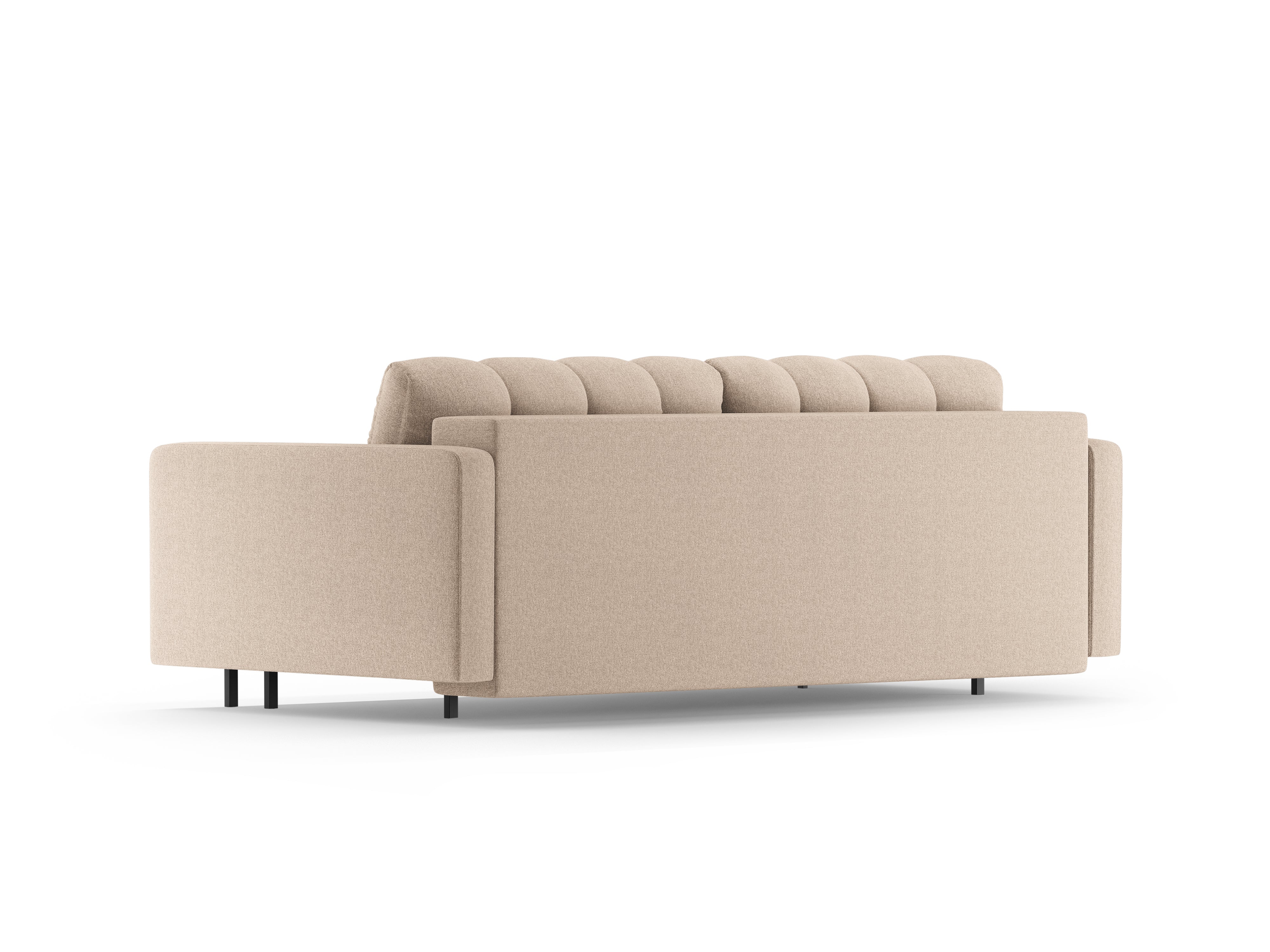 3-seater sofa with sleeping function BALI beige with black base