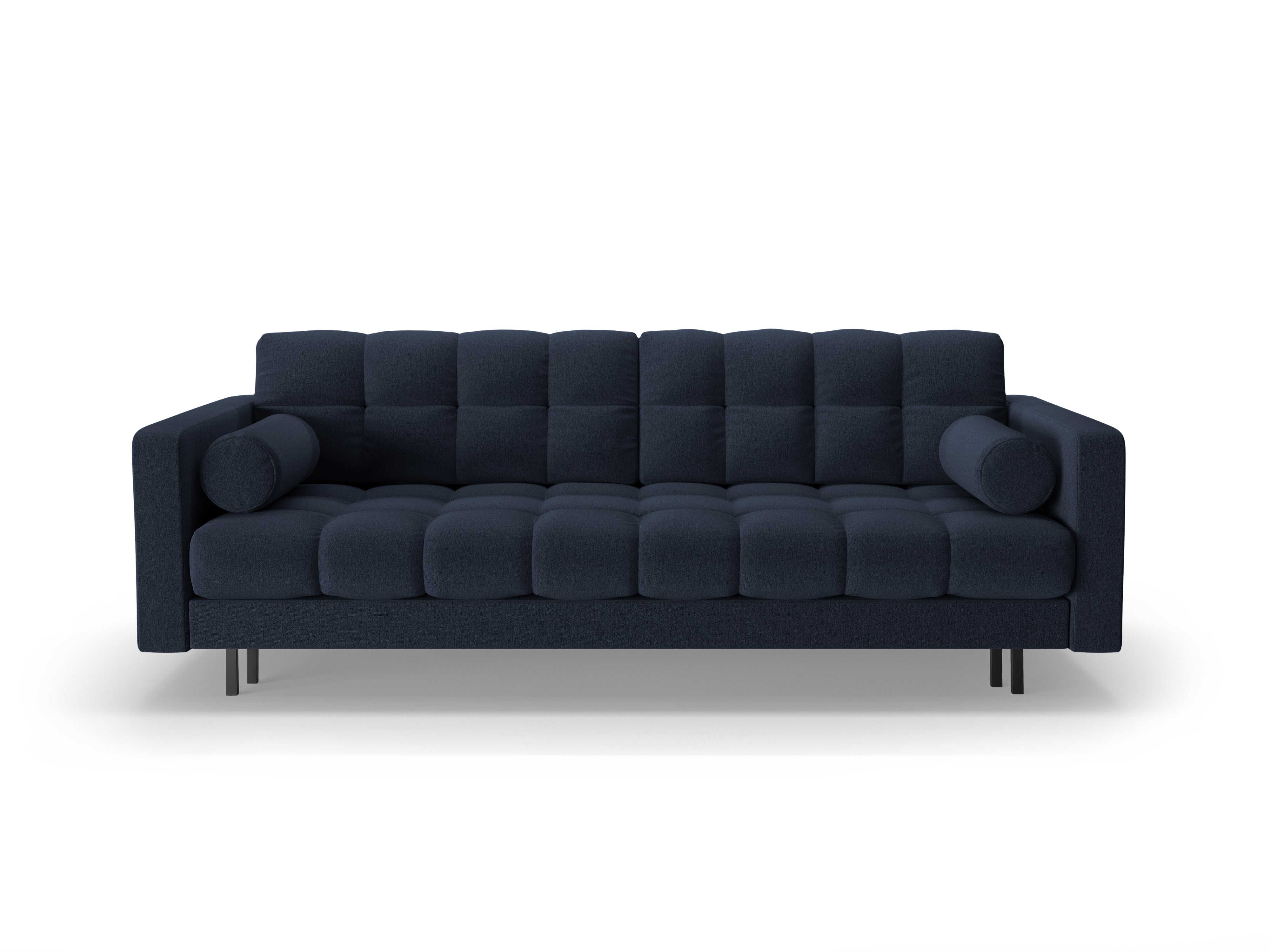 3-seater sofa with sleeping function BALI dark blue with black base