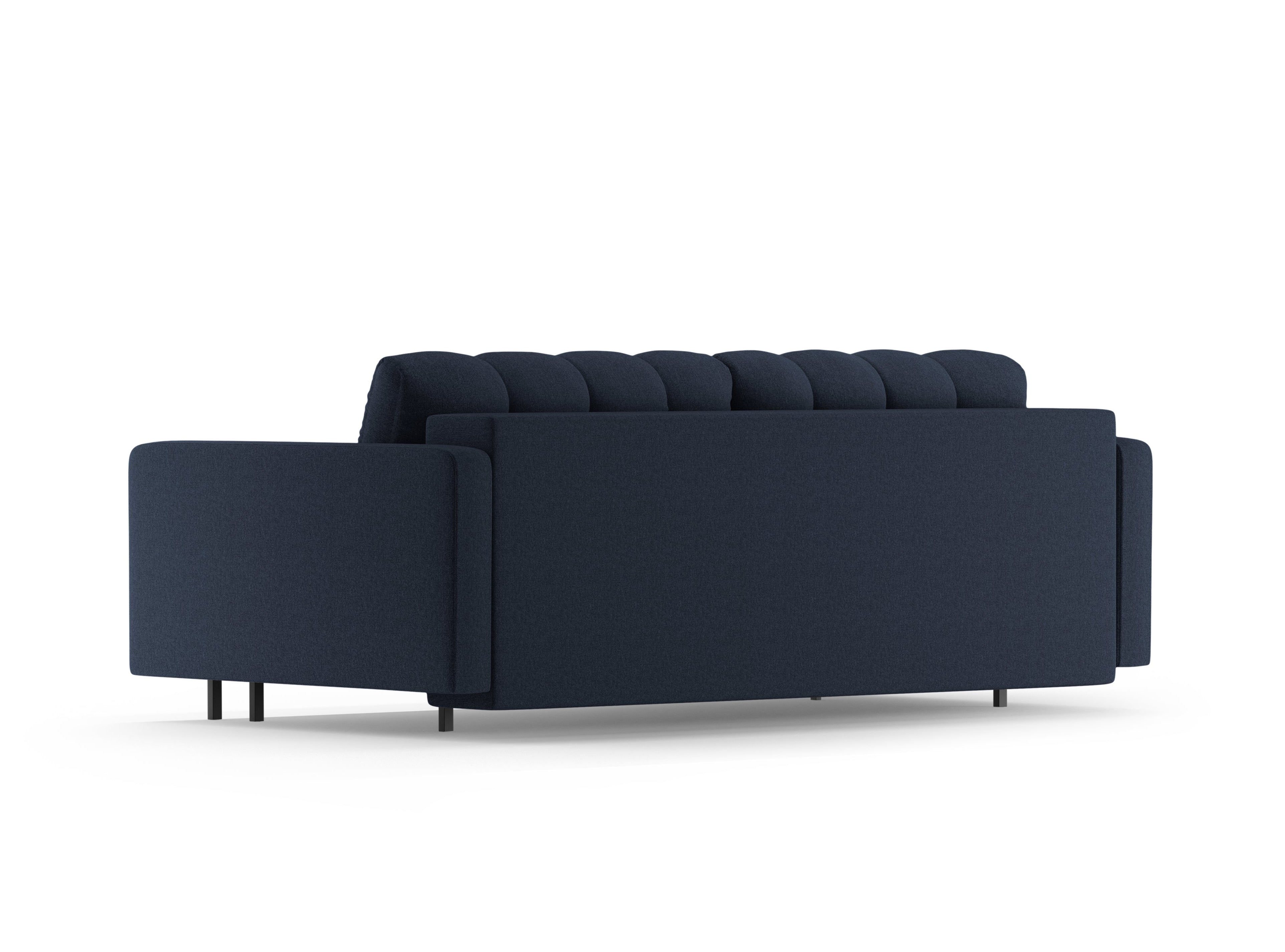 3-seater sofa with sleeping function BALI dark blue with black base