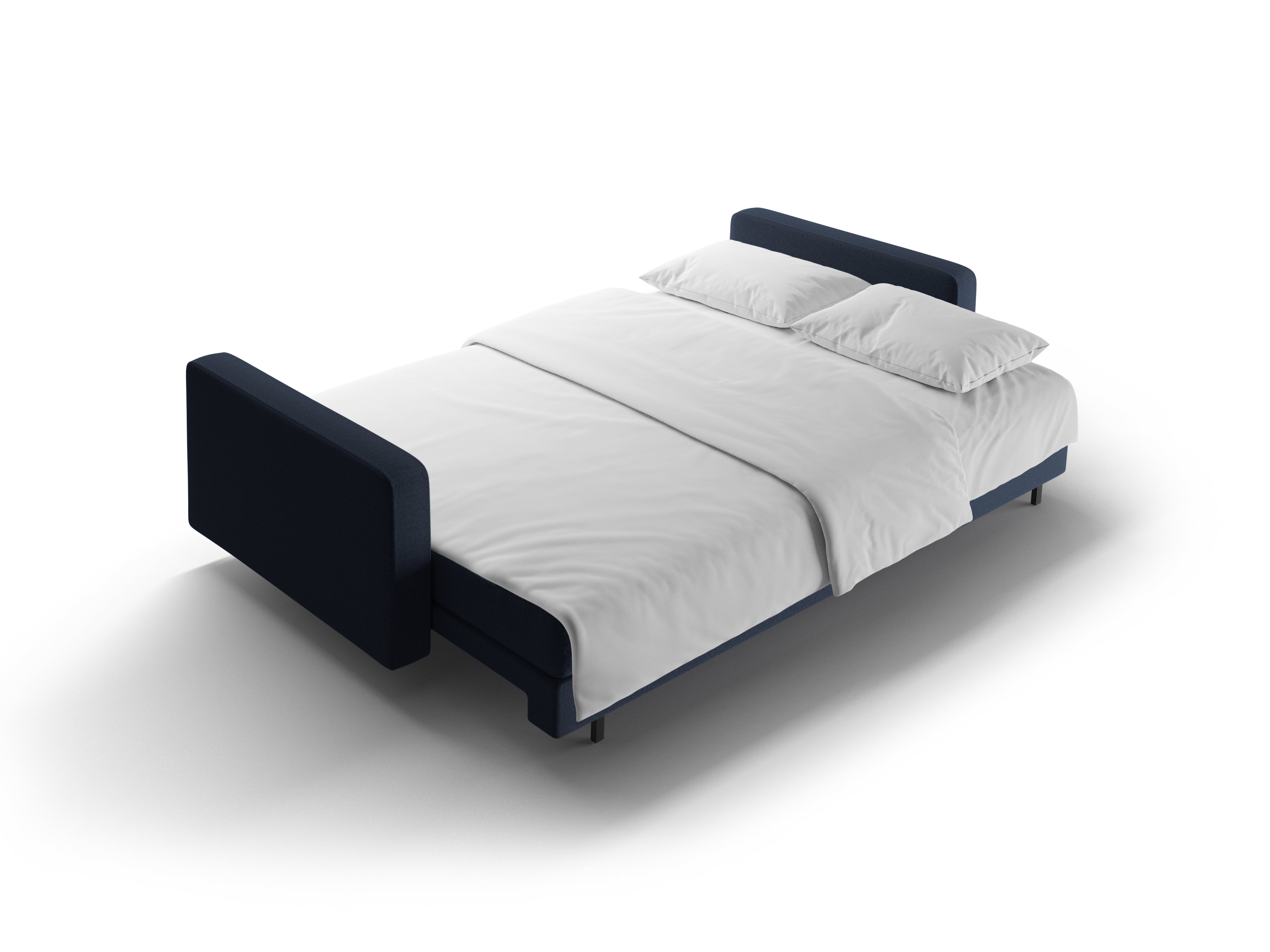 3-seater sofa with sleeping function BALI dark blue with black base