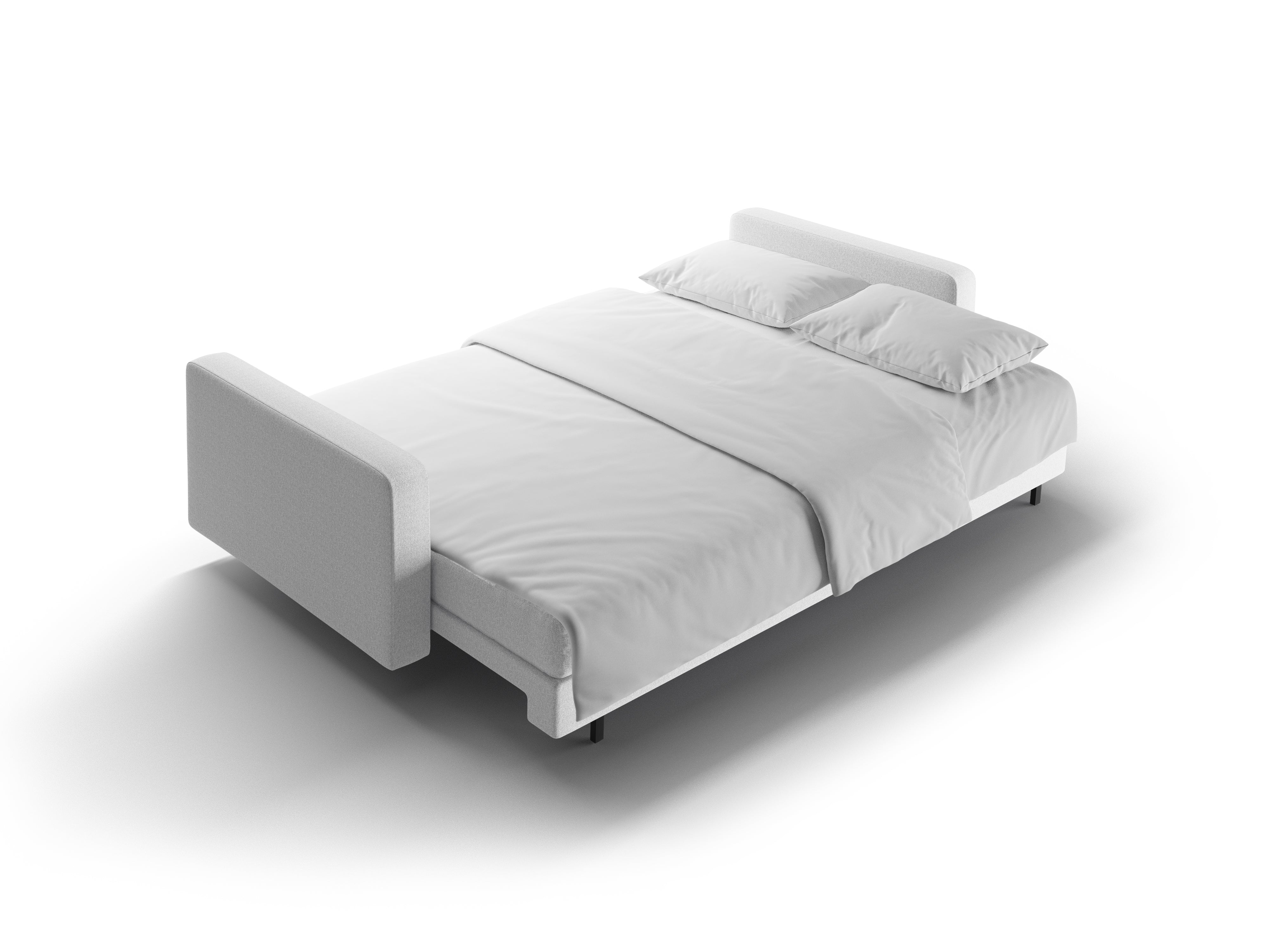 3-seater sofa with sleeping function BALI light gray with black base