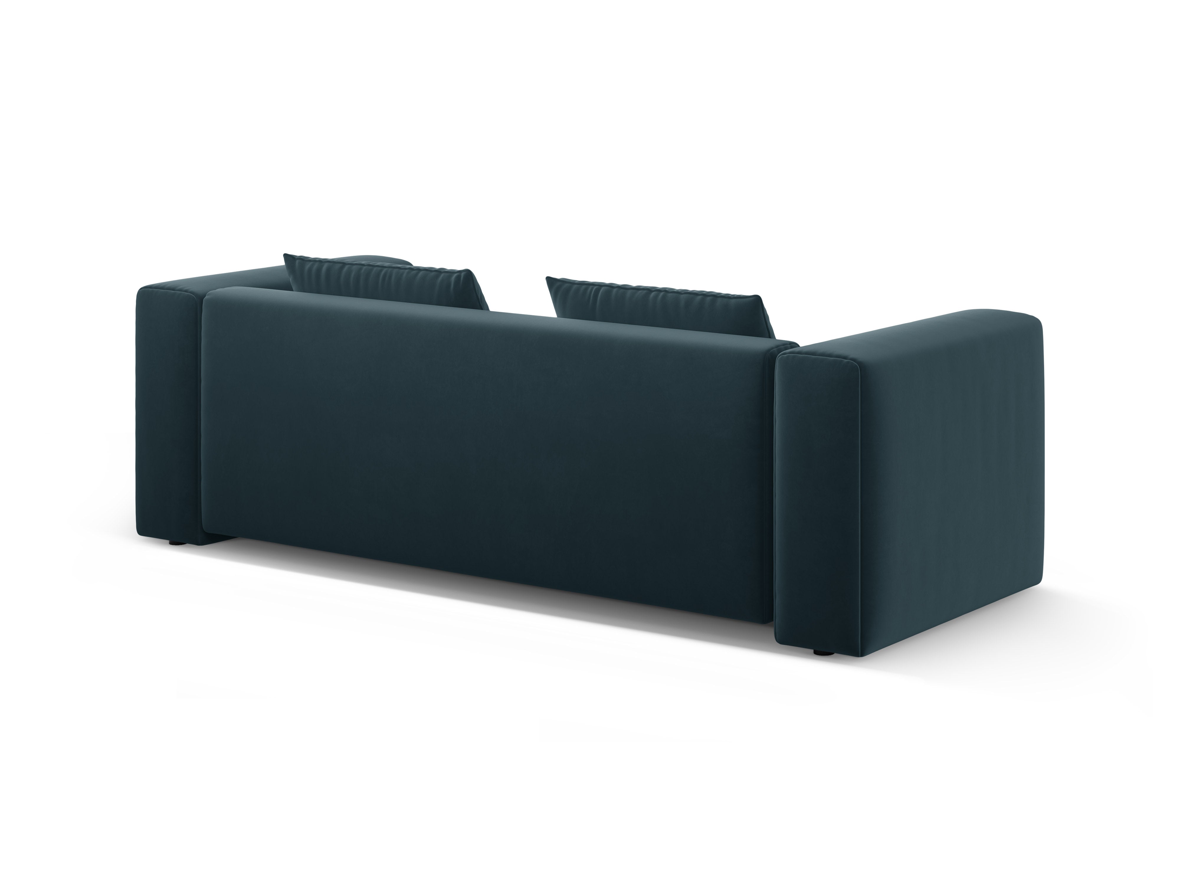 Sofa aksamitna 3-osobowa z funkcją spania VERONA niebieski