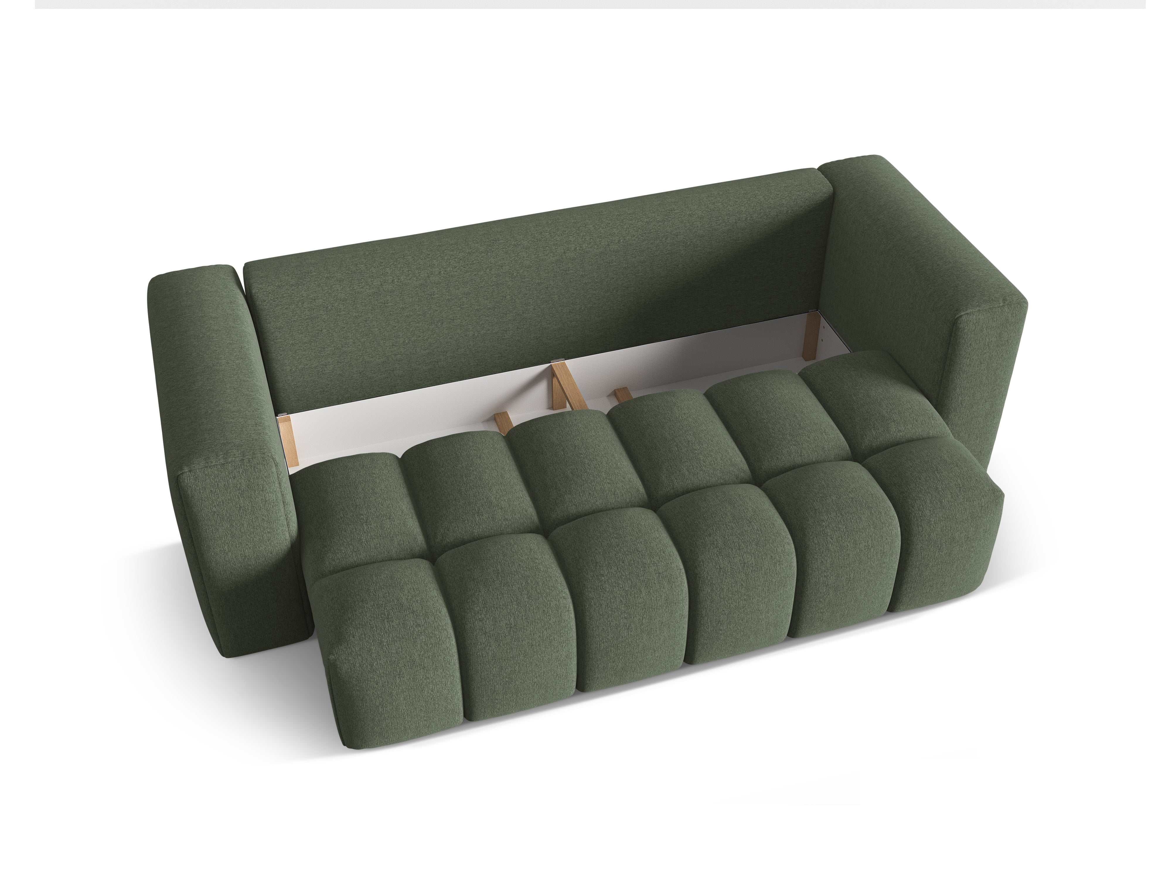 Sofa 3-osobowa z funkcją spania VERONA oliwkowy – Cosmopolitan Design