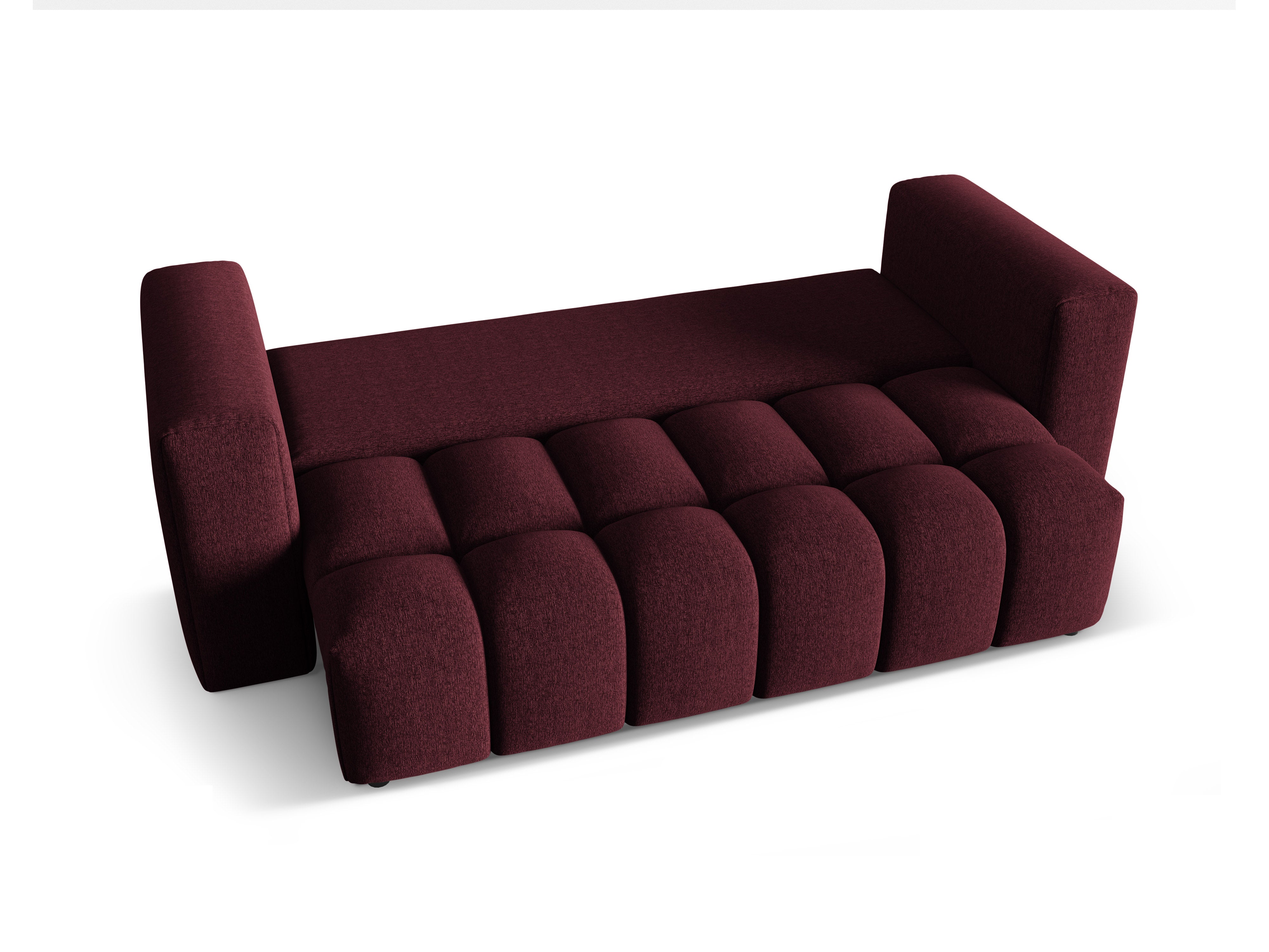 Sofa 3-osobowa z funkcją spania VERONA burgundowy – Cosmopolitan Design