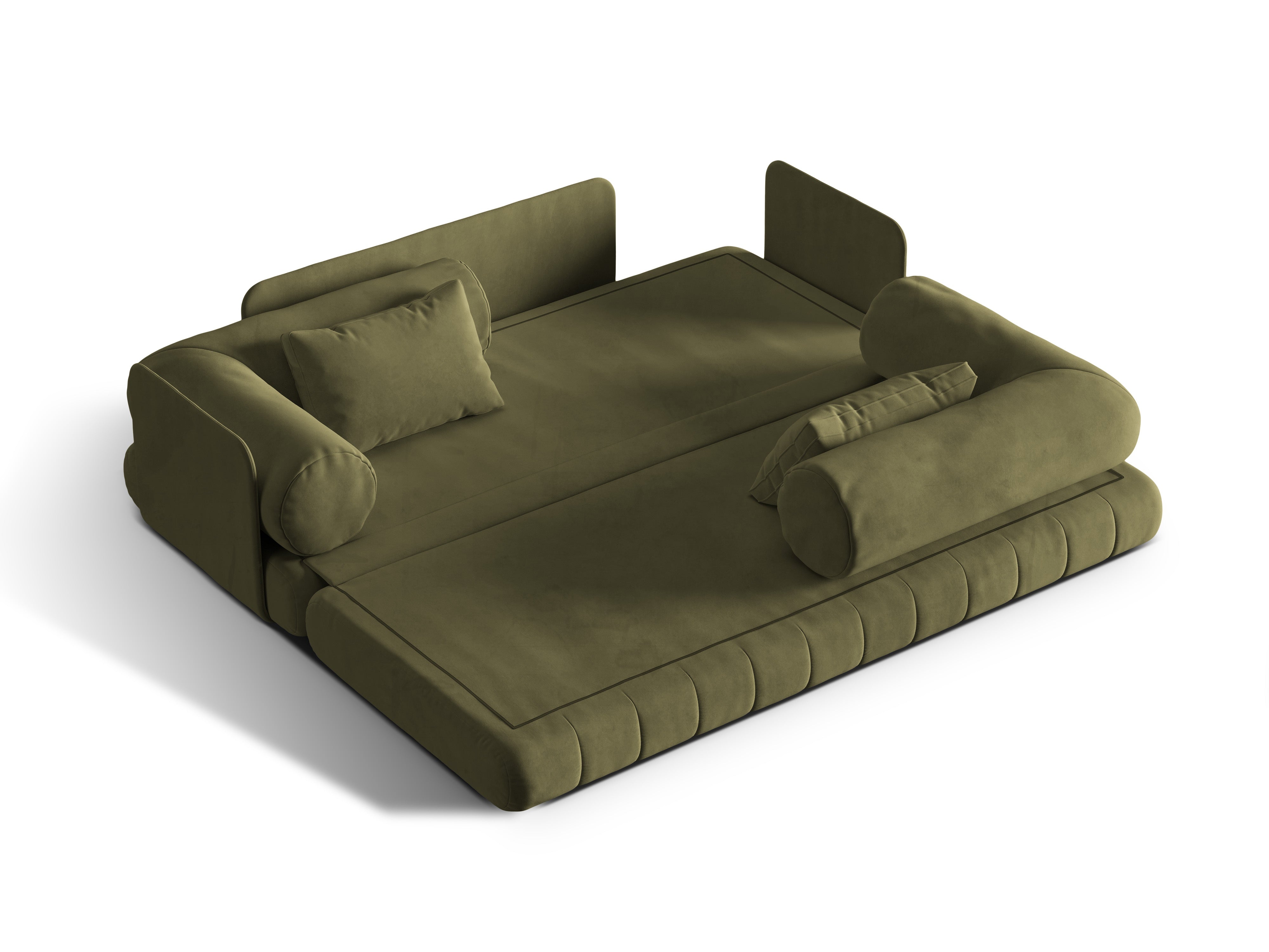 Green 3-Seater Velvet Sofa with Sleeping Function KEMI