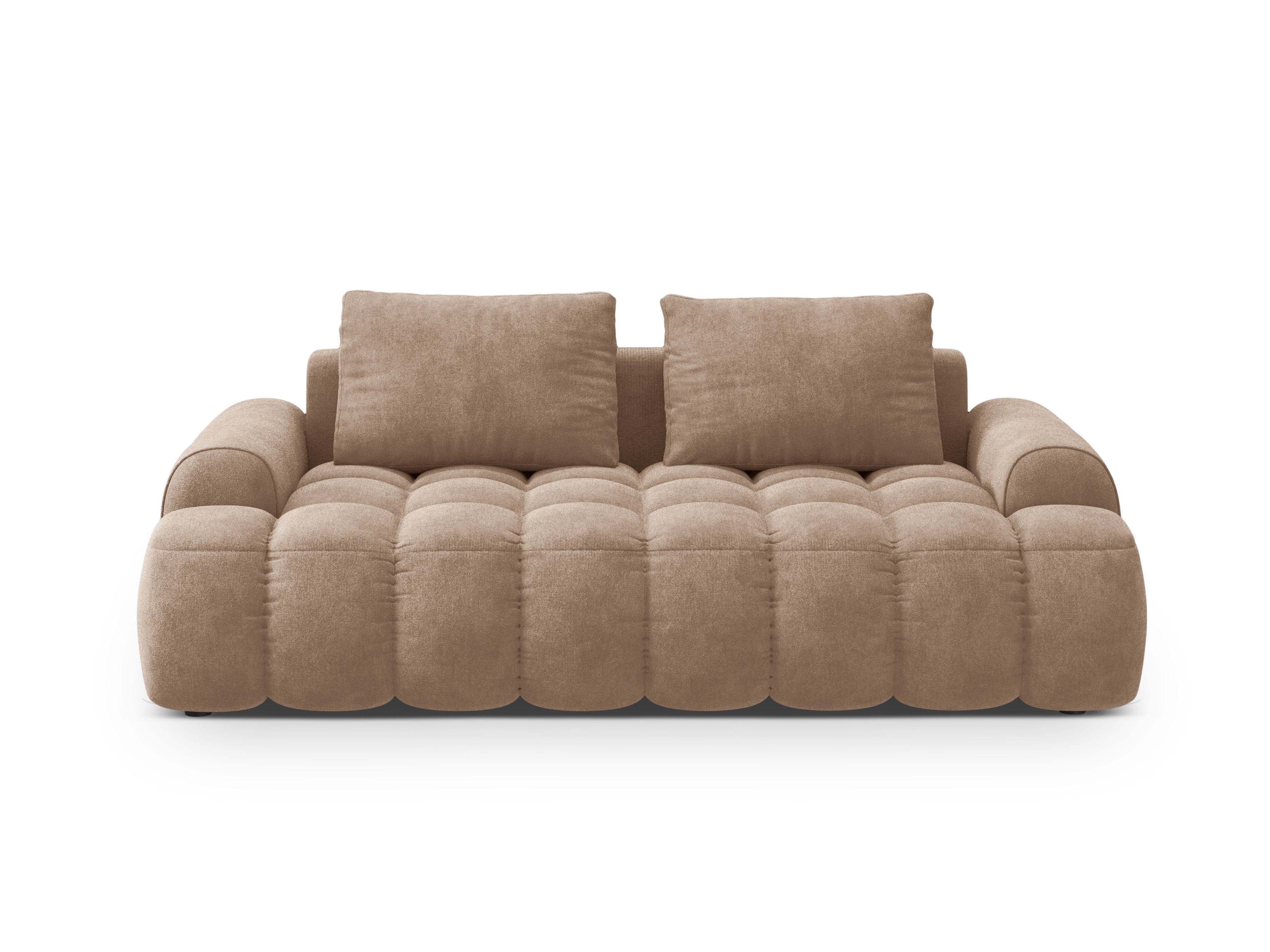 Sofa sametová 3-osobová LINZ tmavě béžová