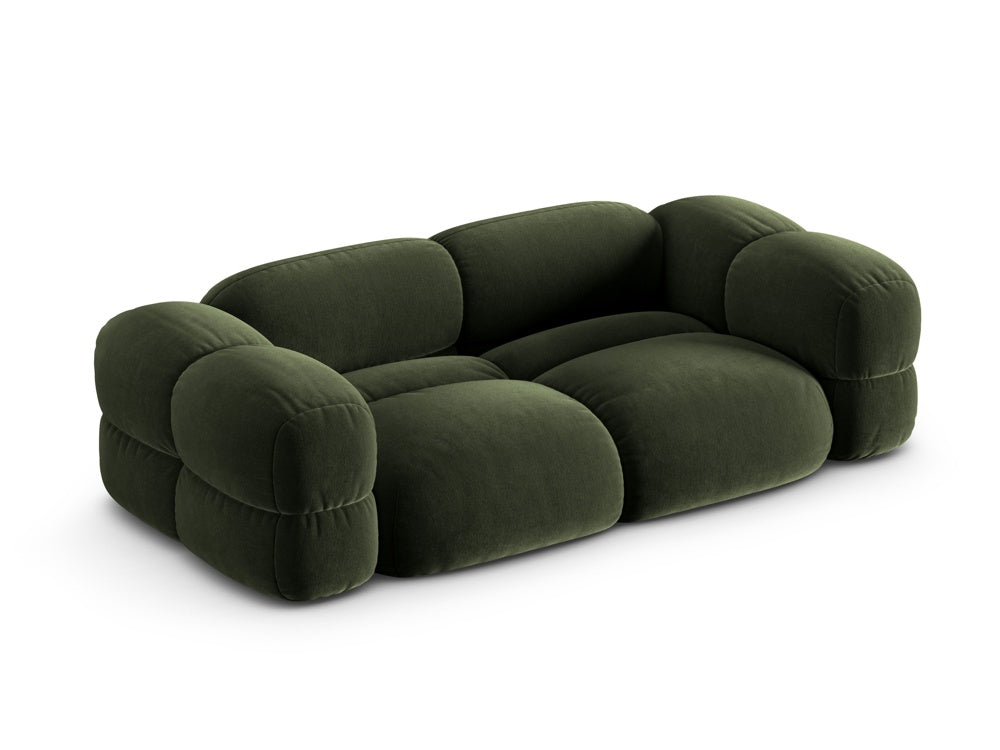 3-seater velvet sofa LORETTO green