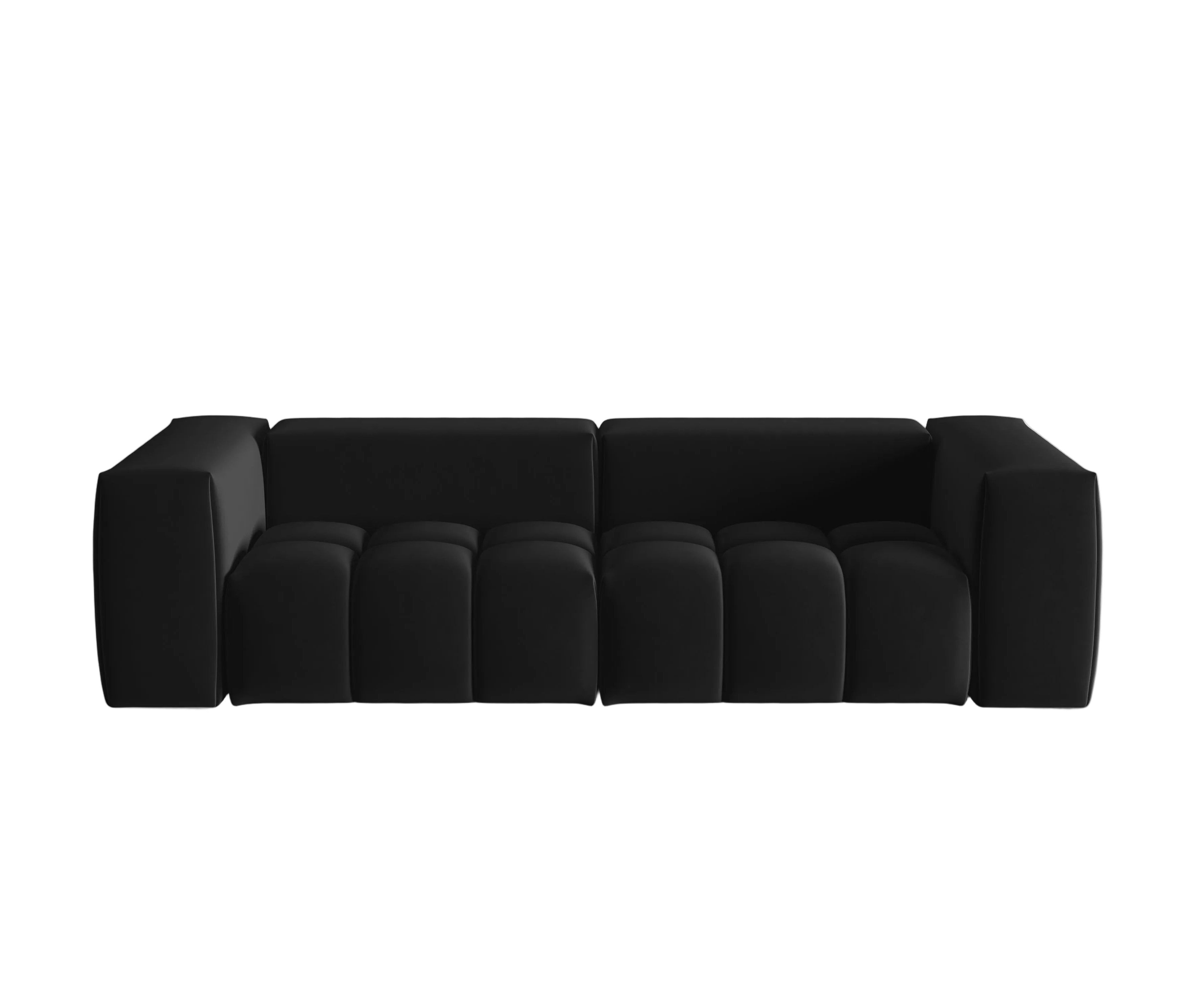 Sofa aksamitna 3-osobowa VERONA czarny