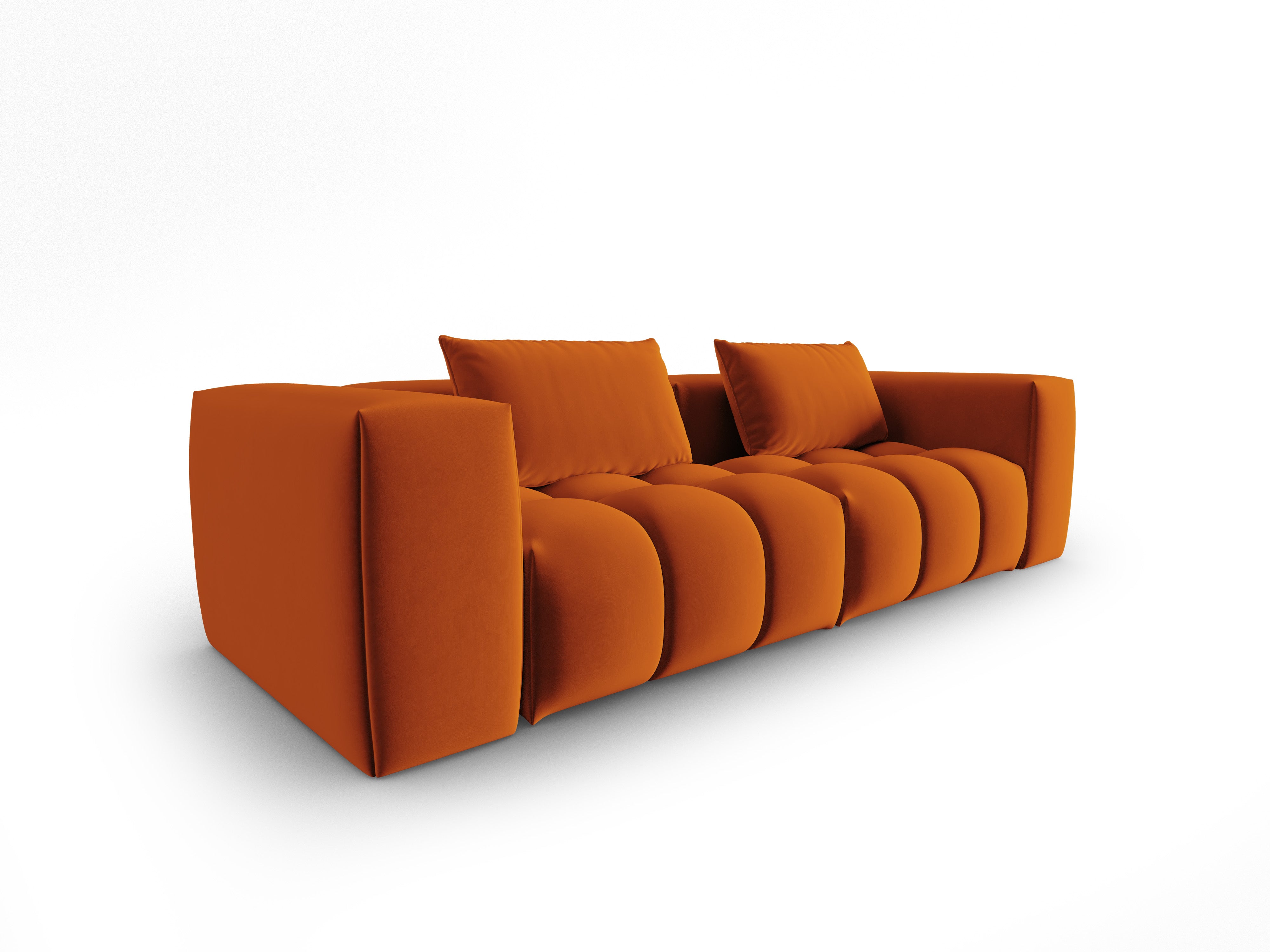Sofa aksamitna 3-osobowa VERONA ceglany – Cosmopolitan Design