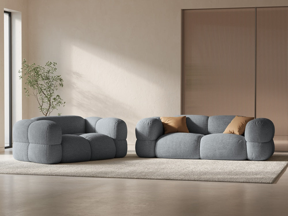 3-seater Sofa LORETTO gray-blue