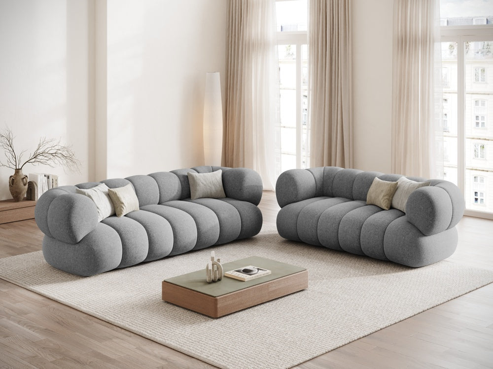 Sofa 3-osobowa KOGE jasnoszary do salonu