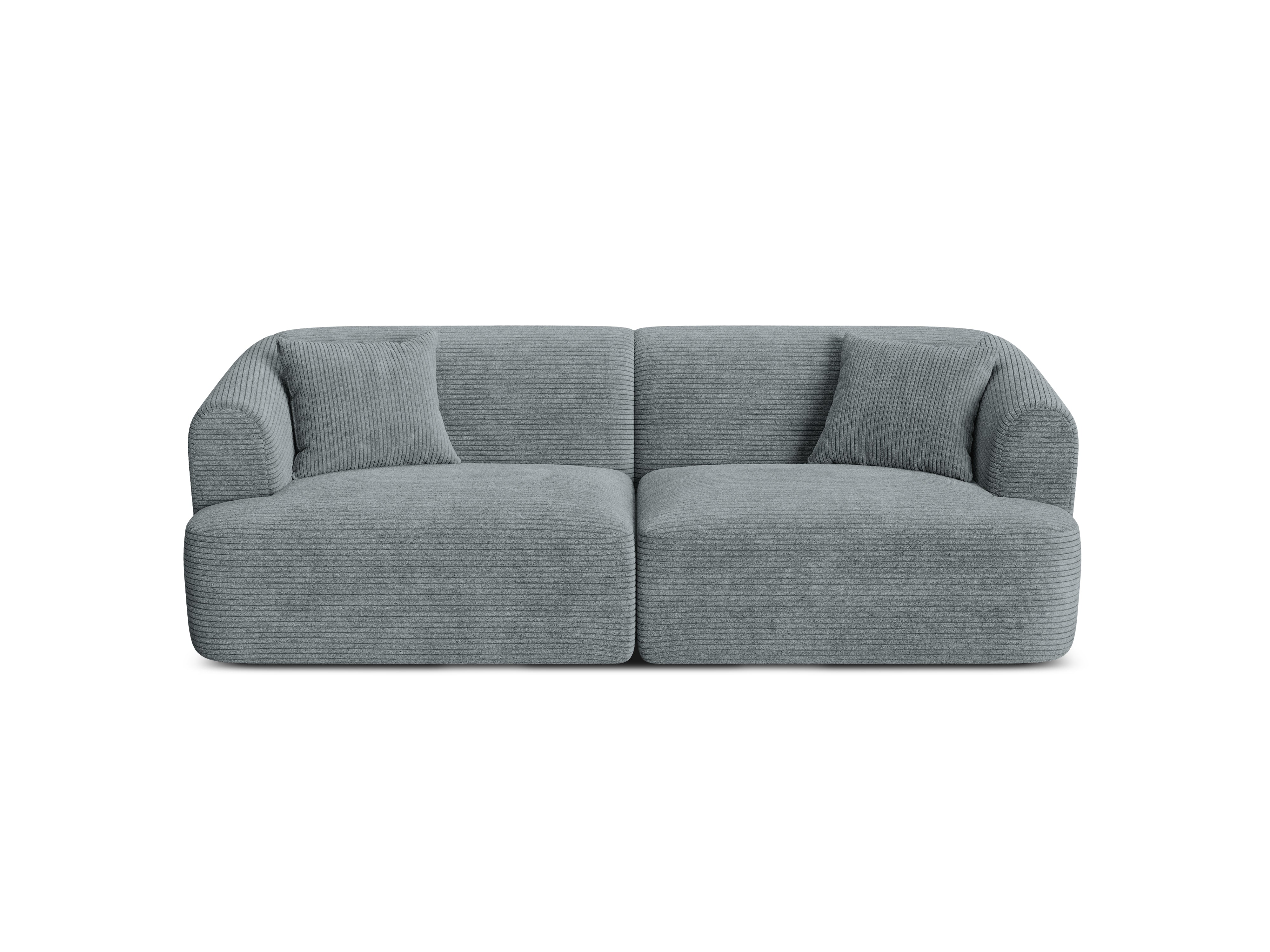 Sofa pro 3 osoby CAMPI šedý kordurovým materiálem