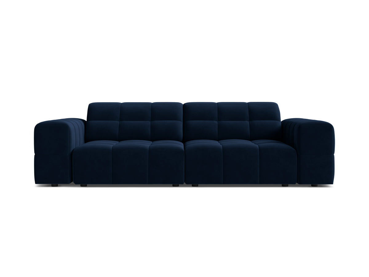 Sofa aksamitna 3-osobowa CHICAGO granat królewski – Cosmopolitan Design