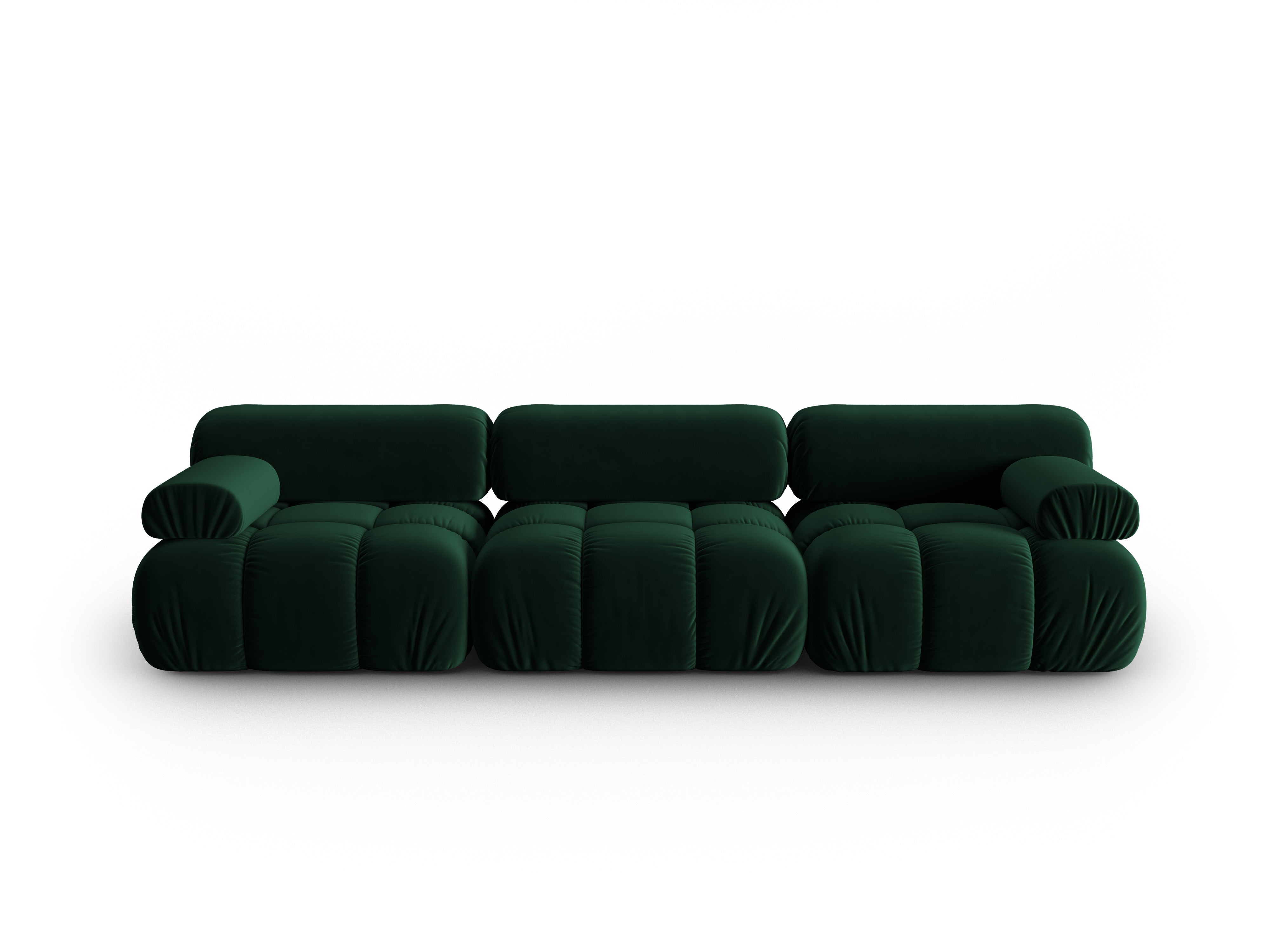CORTINA 3-Seater Velvet Sofa in Bottle Green