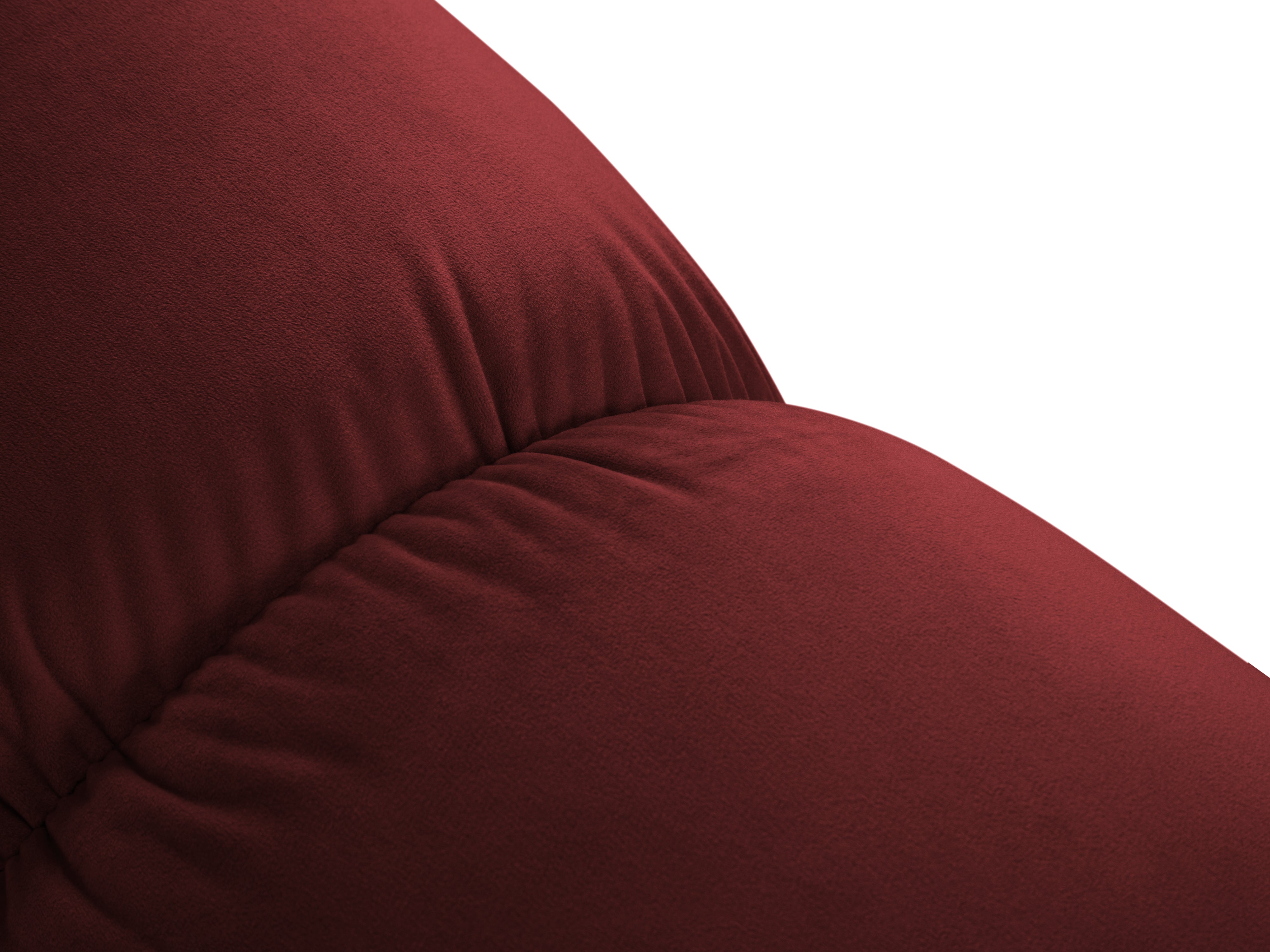 CORTINA 3-Seater Velvet Sofa in Wine Red