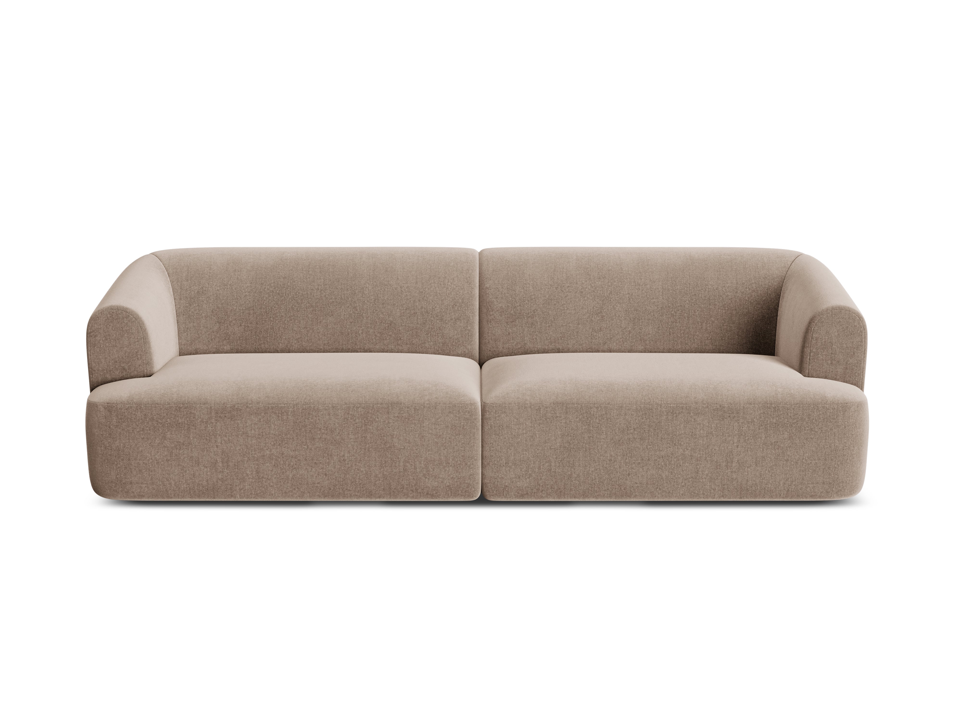 Sofa sametová 4-osobová CAMPI tmavě béžová