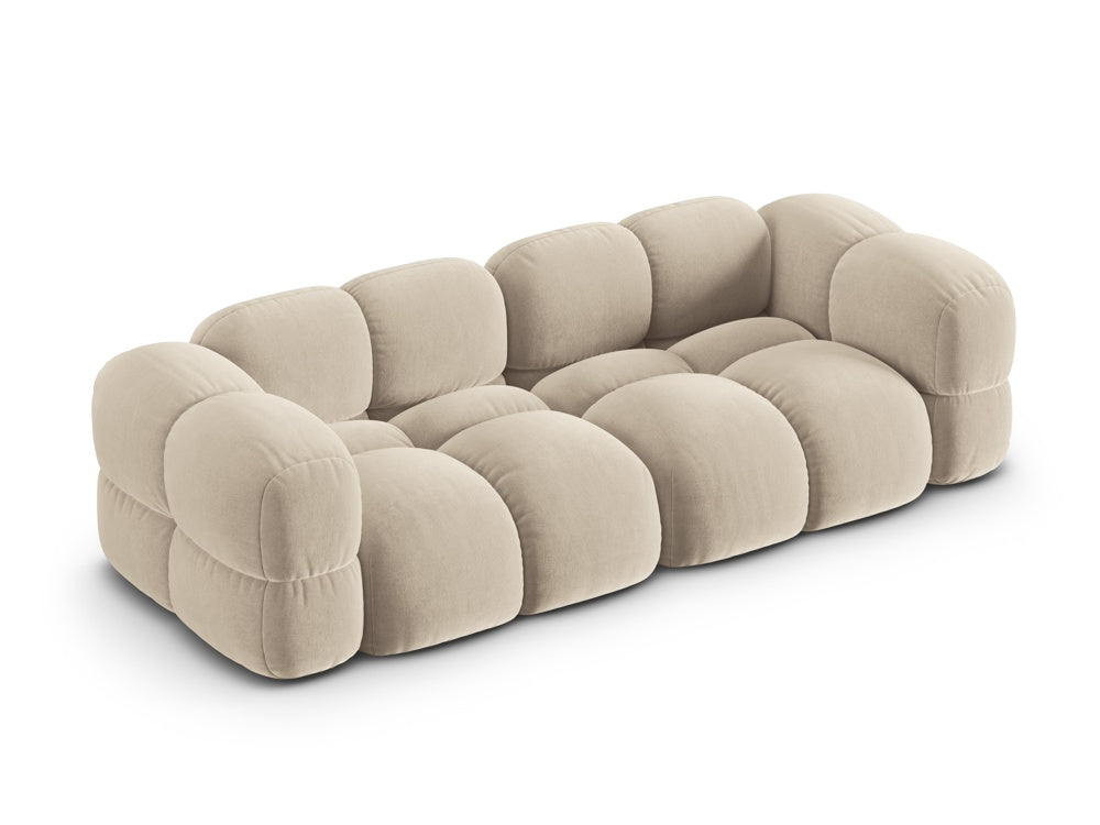 Sofa pro 4 osoby sametová LORETTO béžová