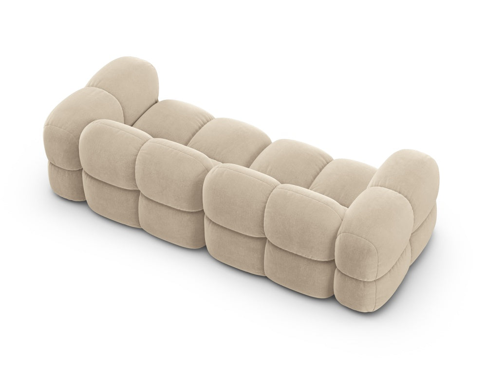 Sofa pro 4 osoby sametová LORETTO béžová