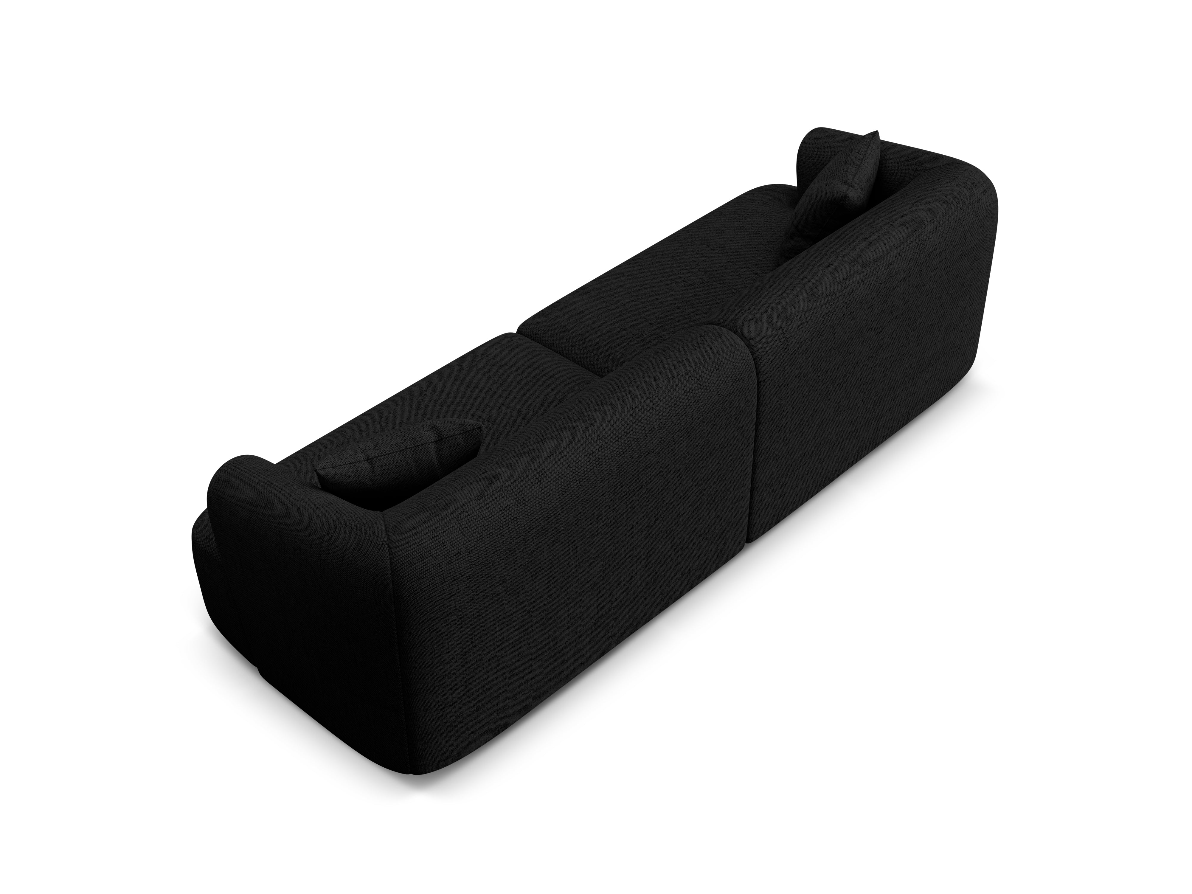 Pohovka pro 4 osoby CAMPI černý šenil
