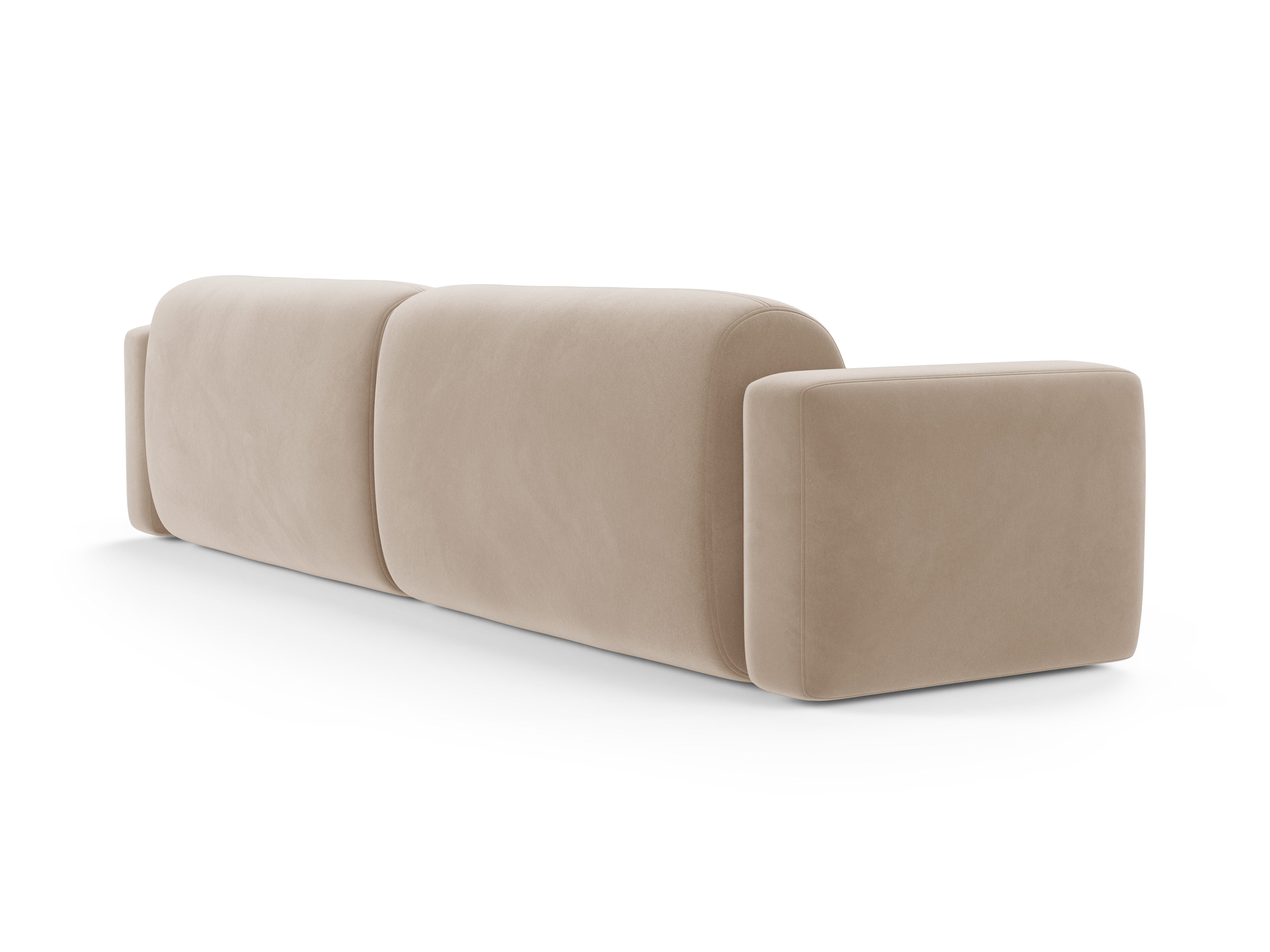 Sofa sametová 4-osobová STRINO béžová