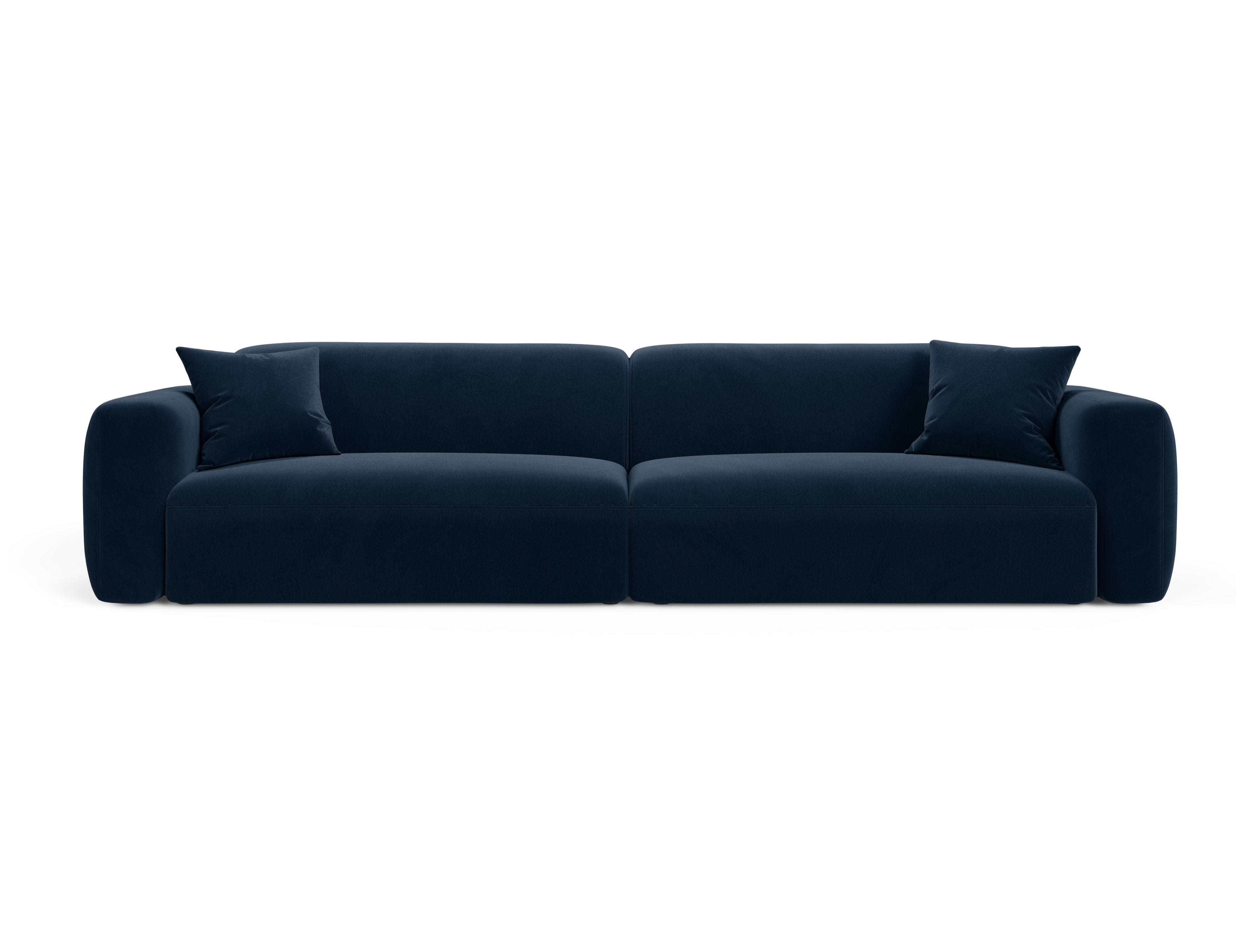 Sofa sametová 4-osobová STRINO granátová