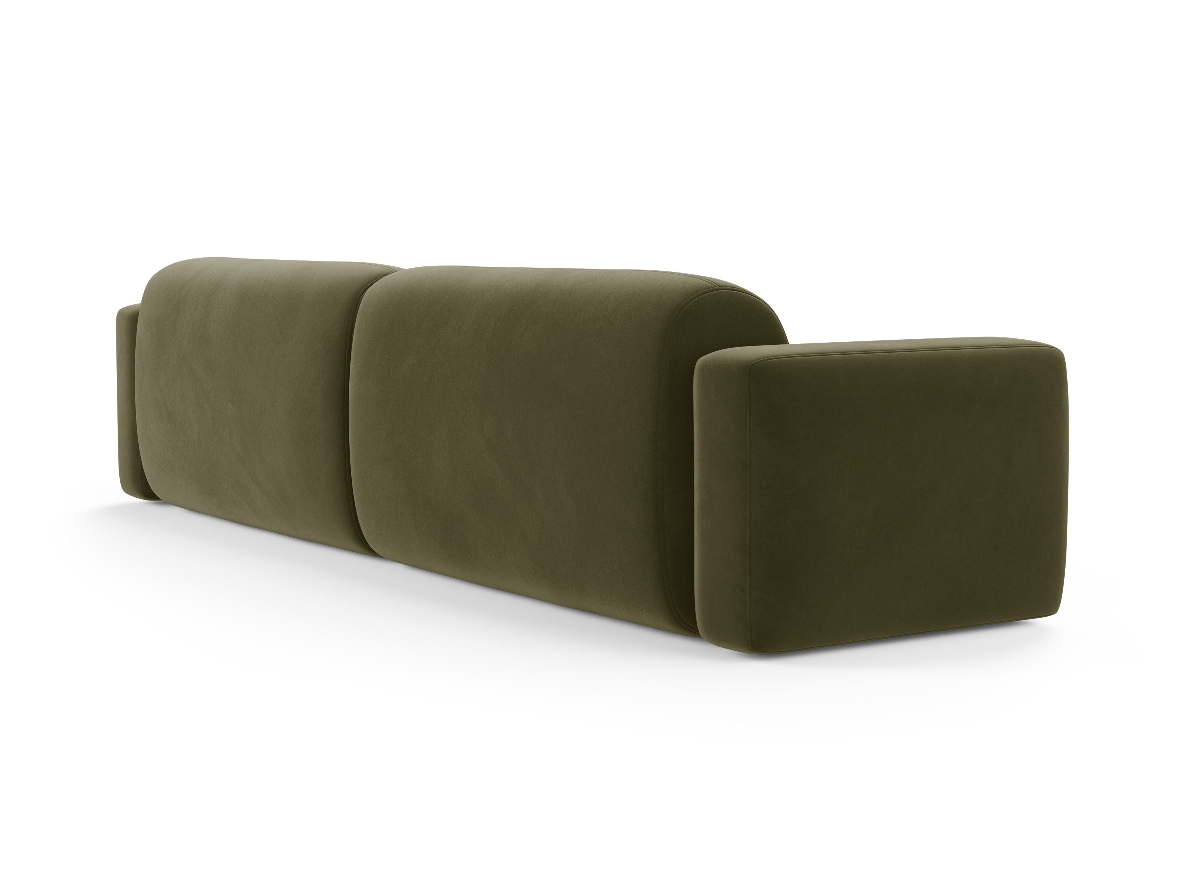 Sofa sametová 4-osobová STRINO zelená