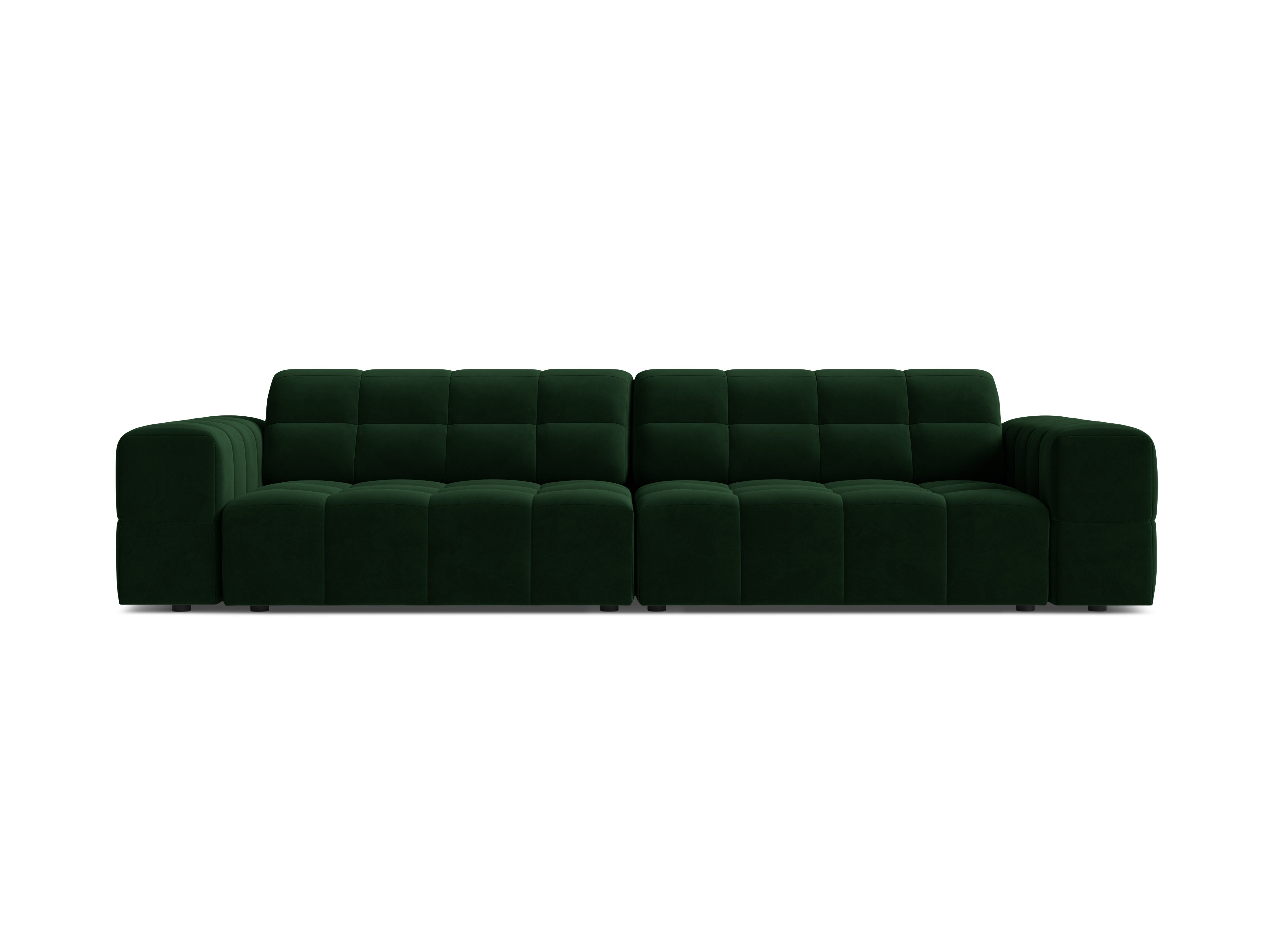 Sofa aksamitna 4-osobowa CHICAGO butelkowa zieleń – Cosmopolitan Design