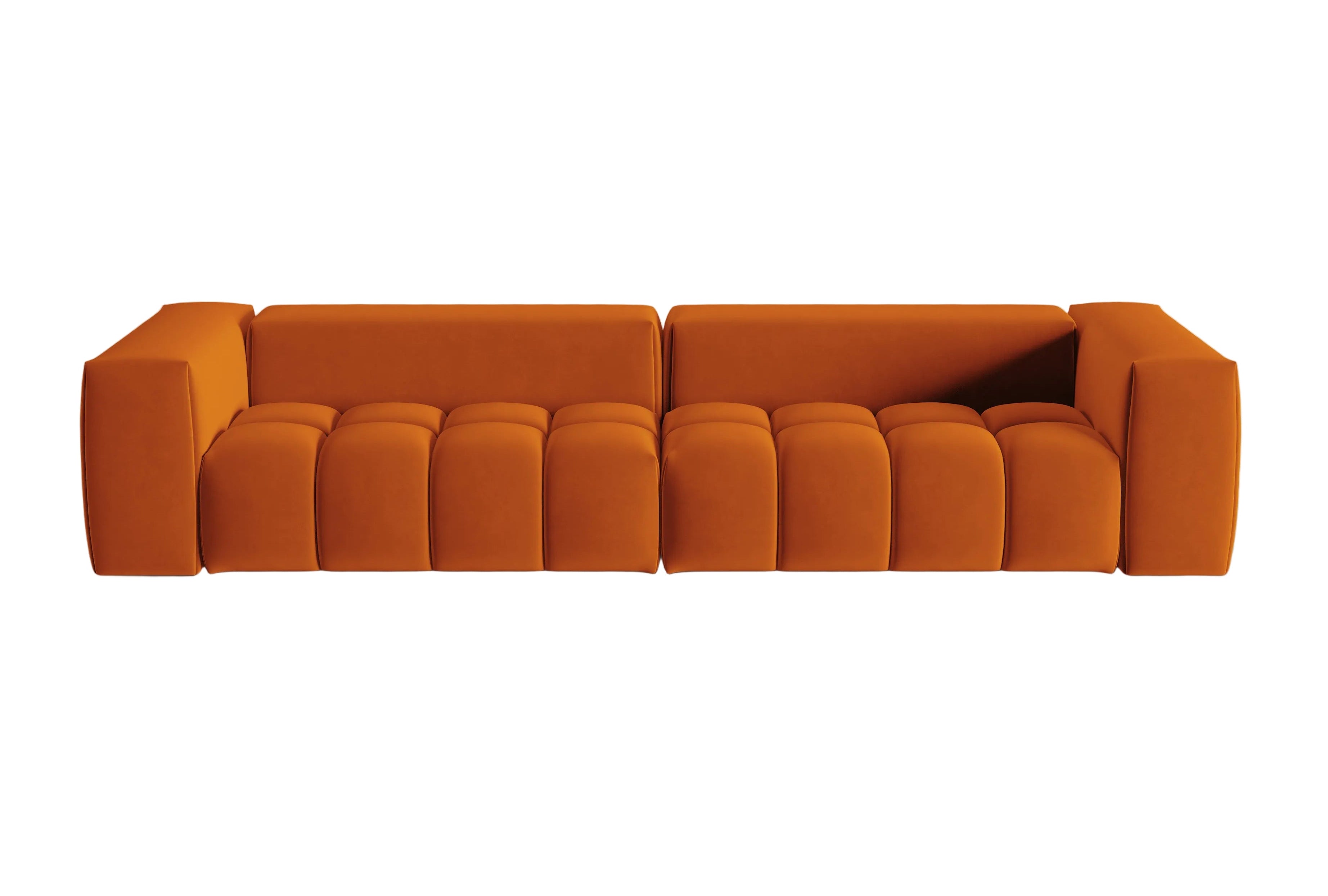 Sofa aksamitna 5-osobowa VERONA ceglany – Cosmopolitan Design