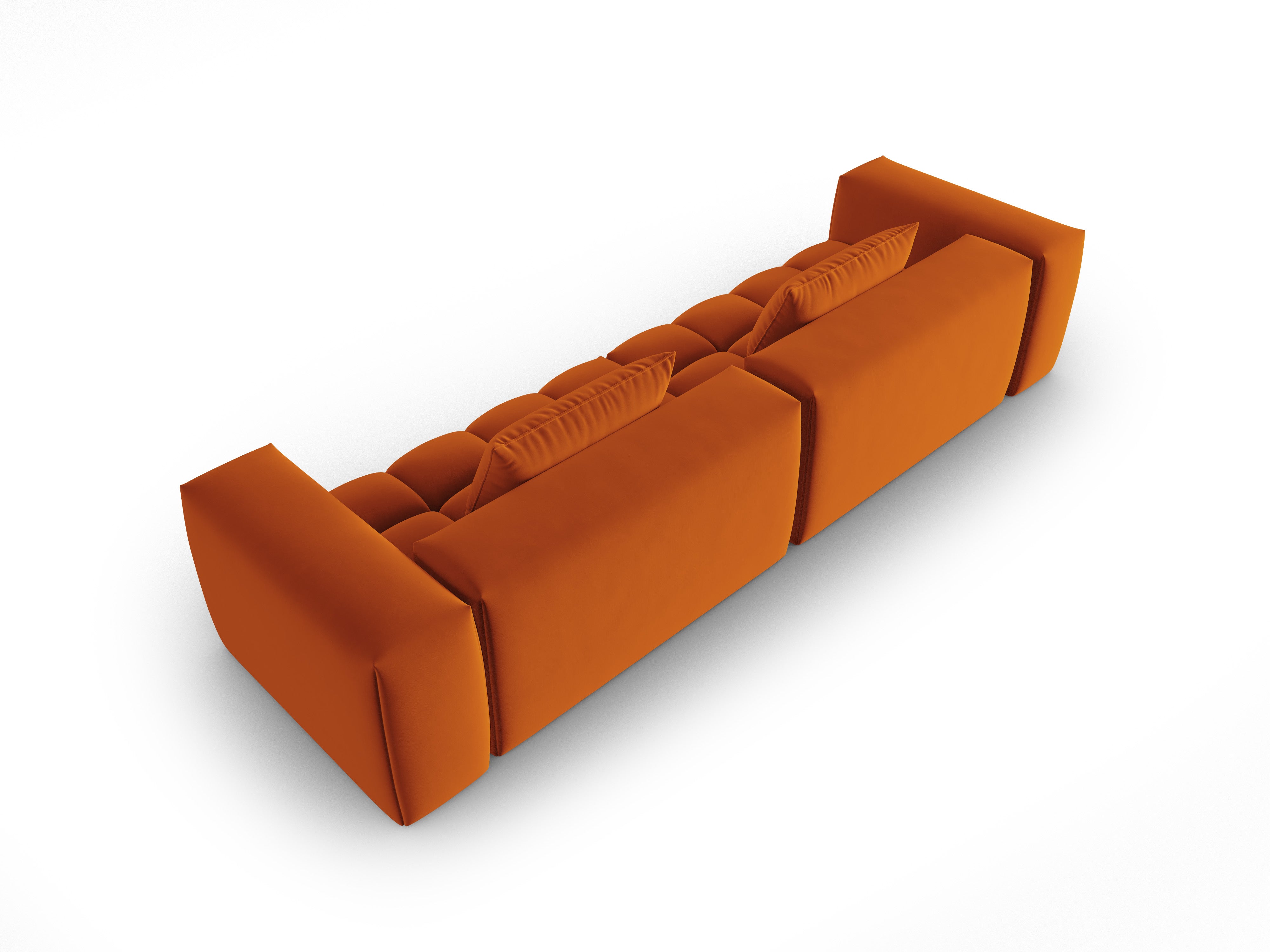 Sofa aksamitna 5-osobowa VERONA ceglany – Cosmopolitan Design