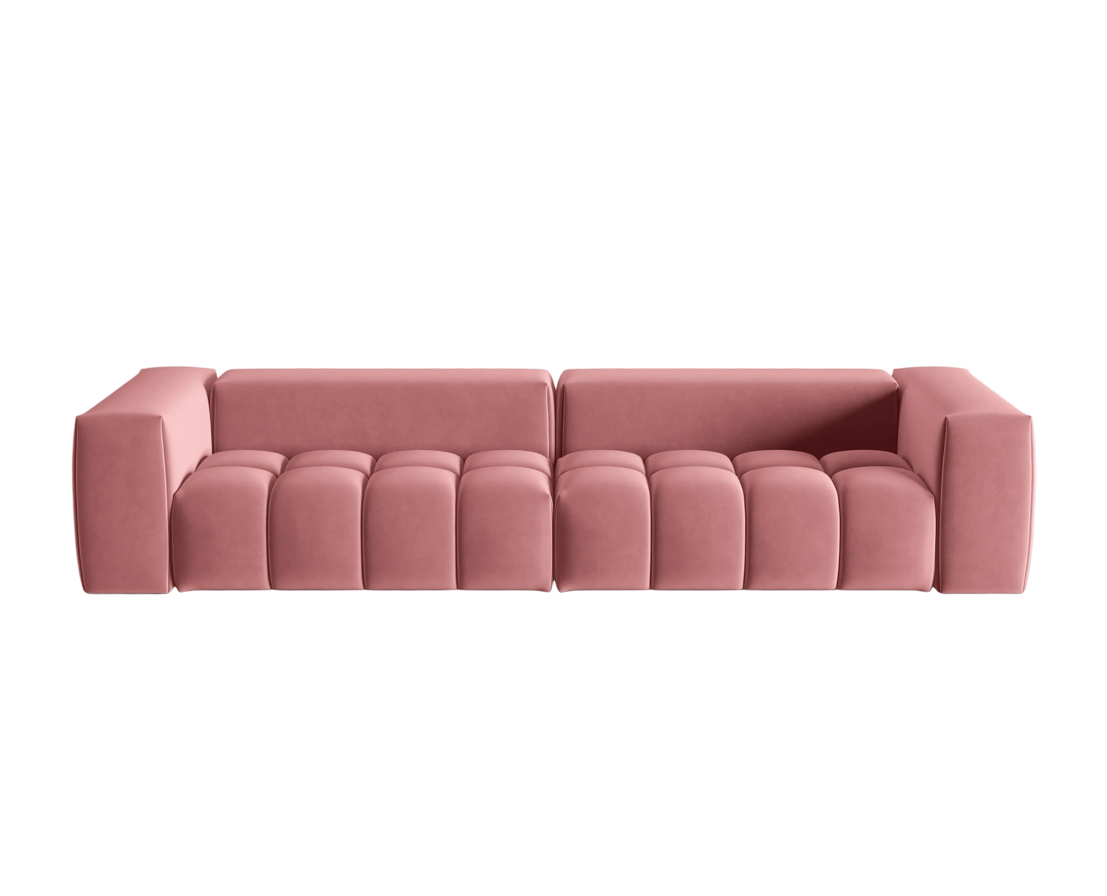 Sofa aksamitna 5-osobowa VERONA różowy flamingo – Cosmopolitan Design
