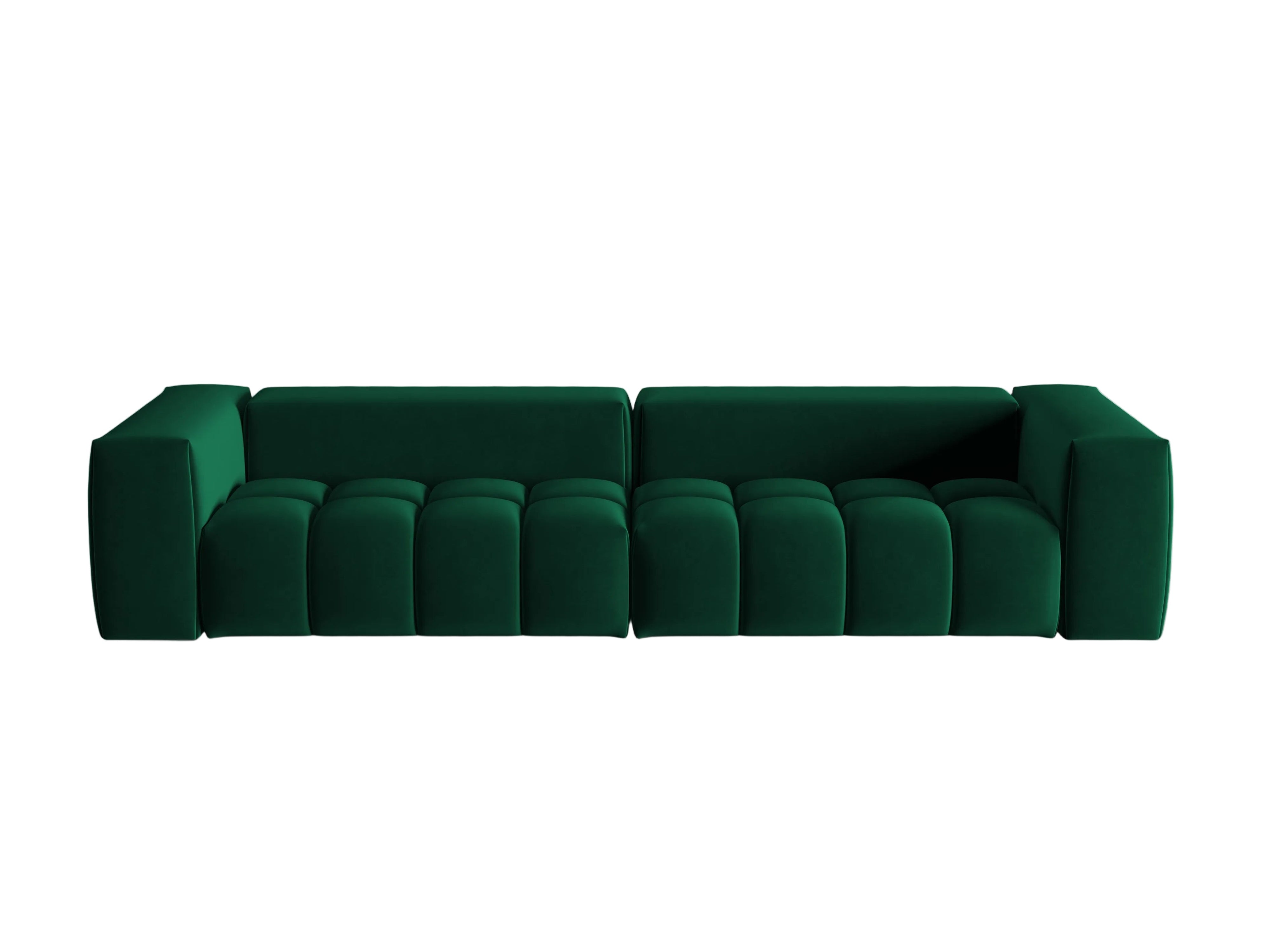 Velvet Sofa for 5 People VERONA in Bottle Green