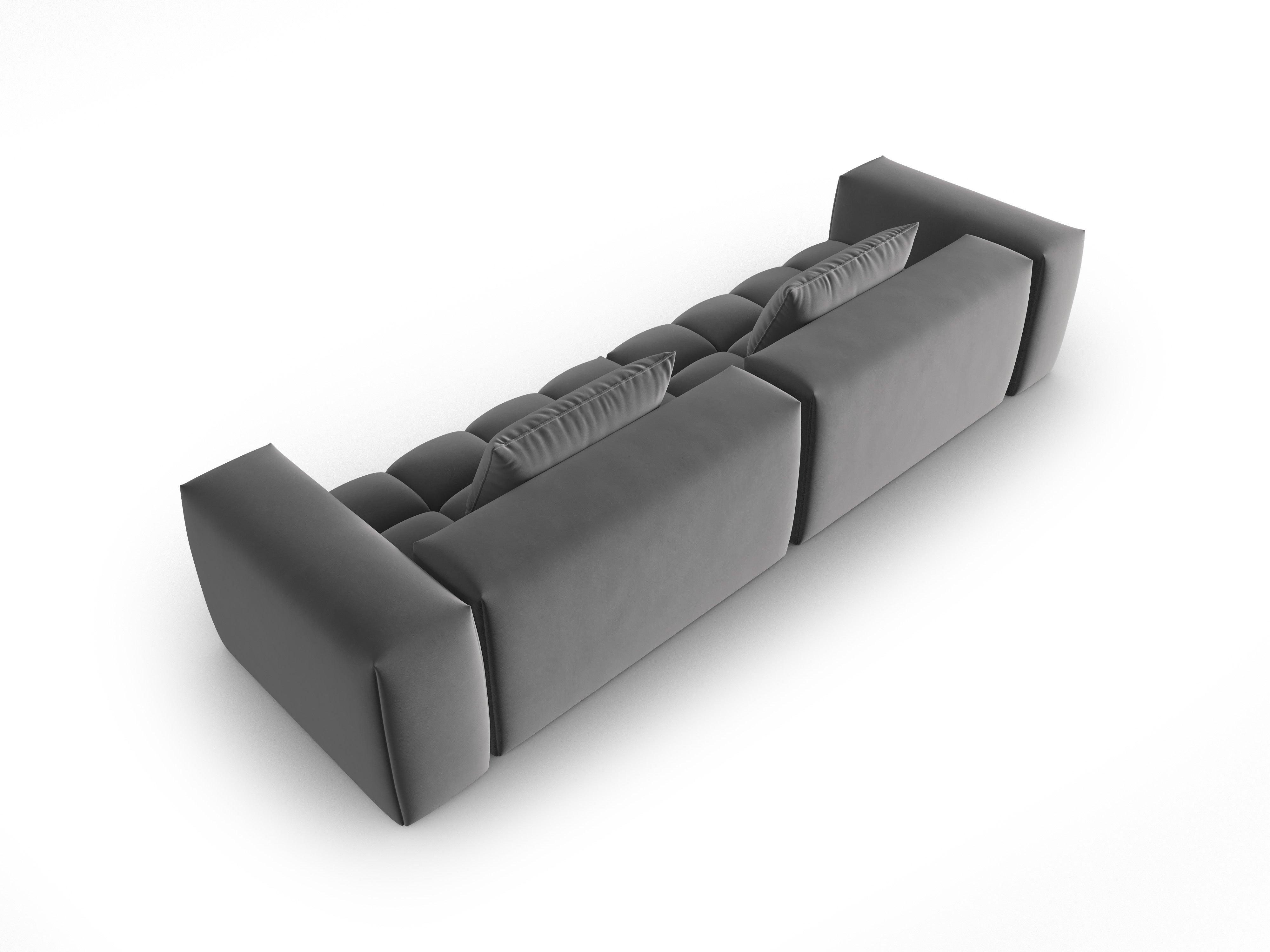 Sofa aksamitna 5-osobowa VERONA szary – Cosmopolitan Design