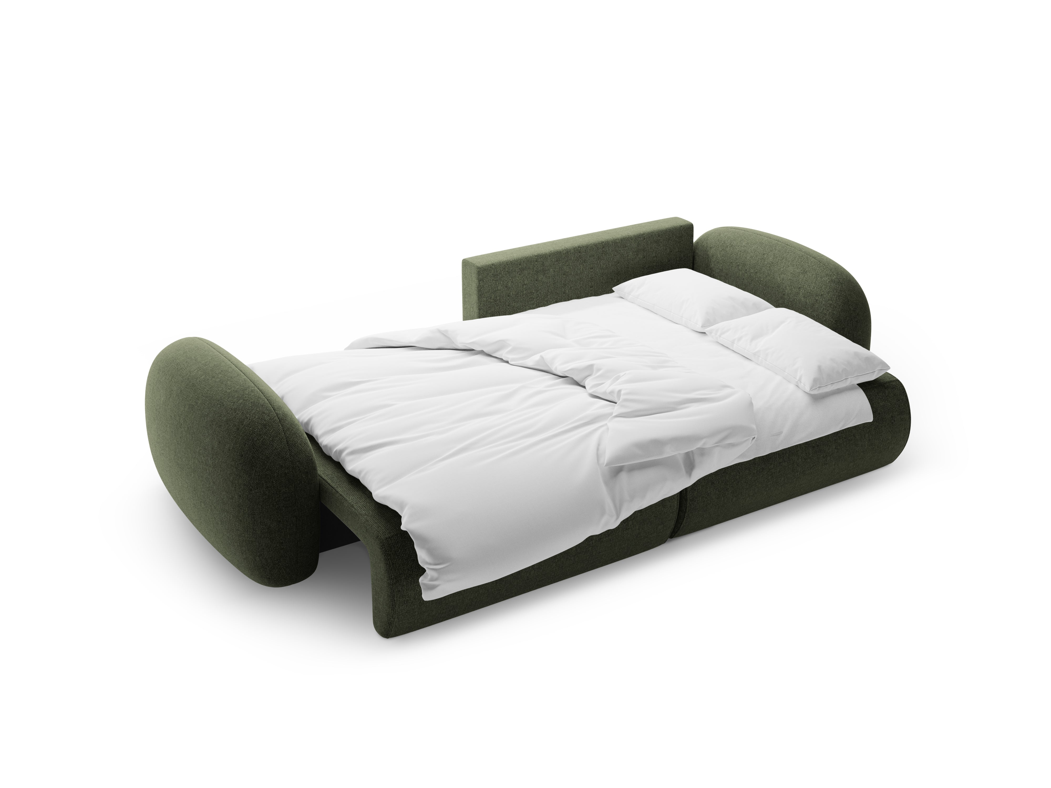 Universal corner sofa with sleeping function for 4 people TONALE green