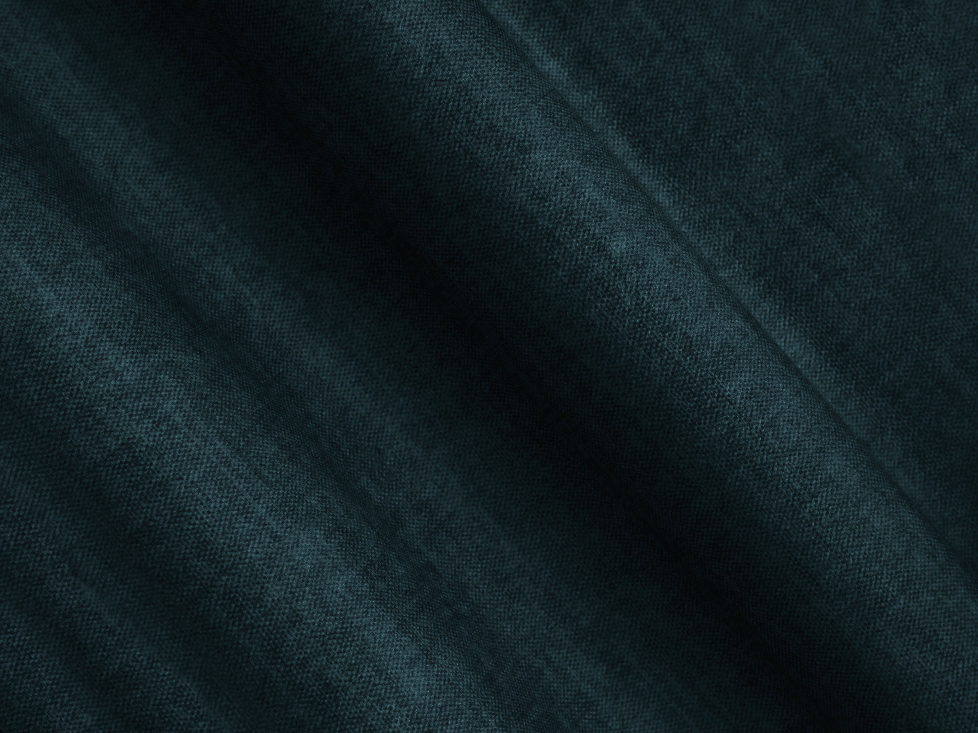 Symmetrical Velvet Corner Sofa for 4 People CAMPI Petrol