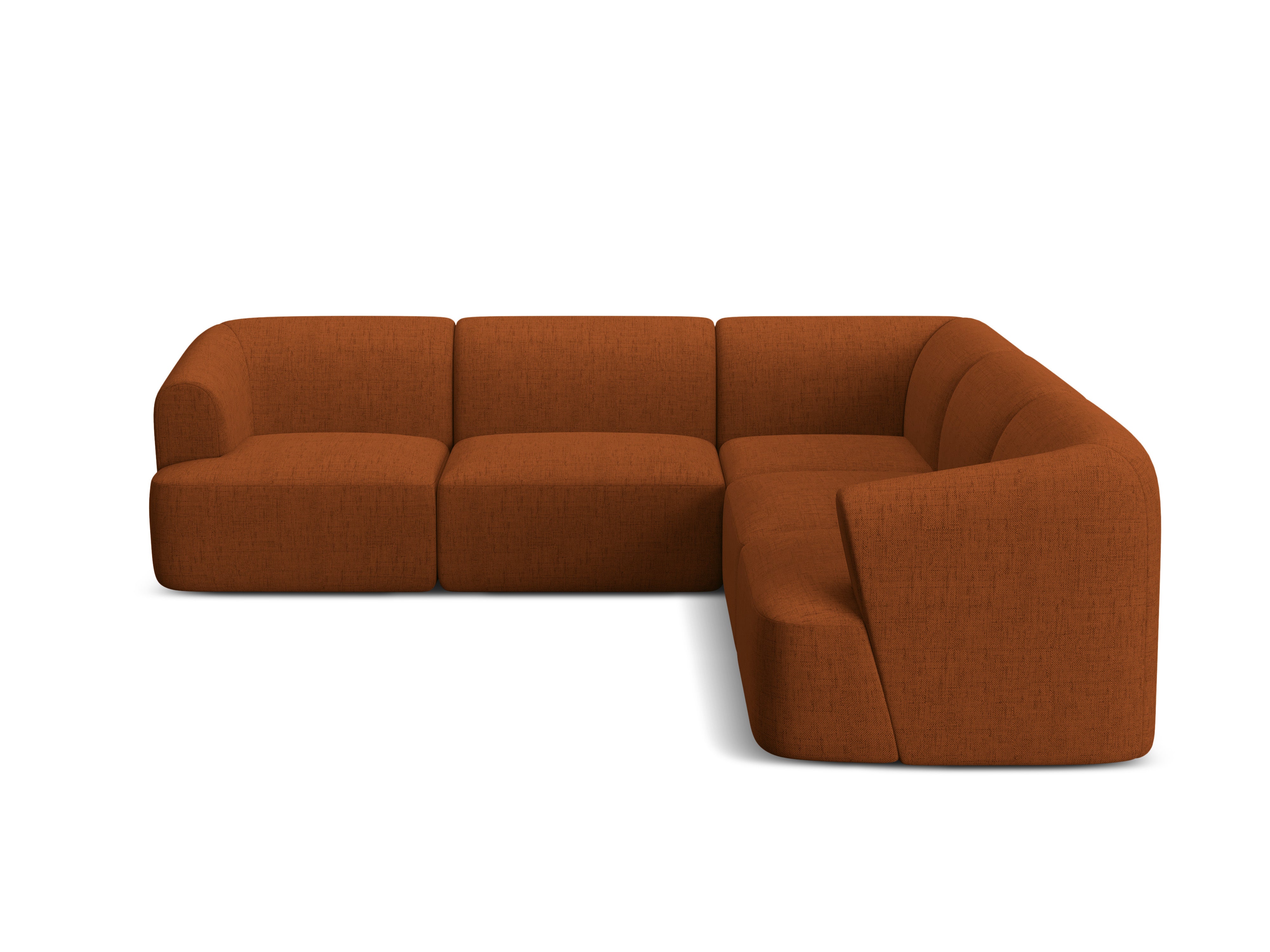 Symmetrical 4-Seater Sofa CAMPI Brick Chenille