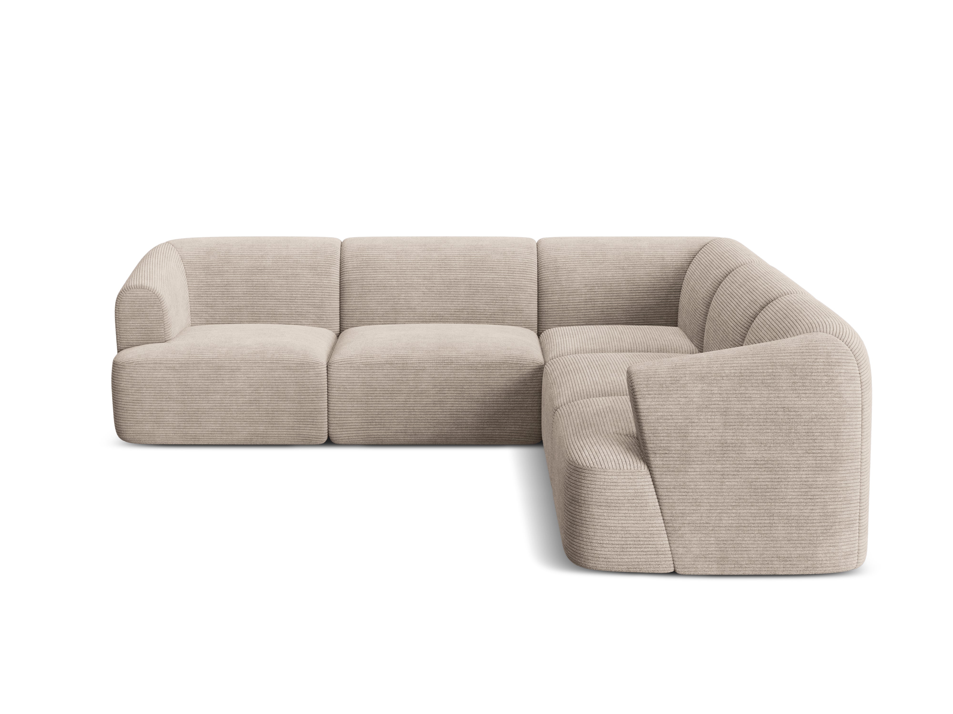 Symmetrical 4-Seater Sofa CAMPI Beige Corduroy