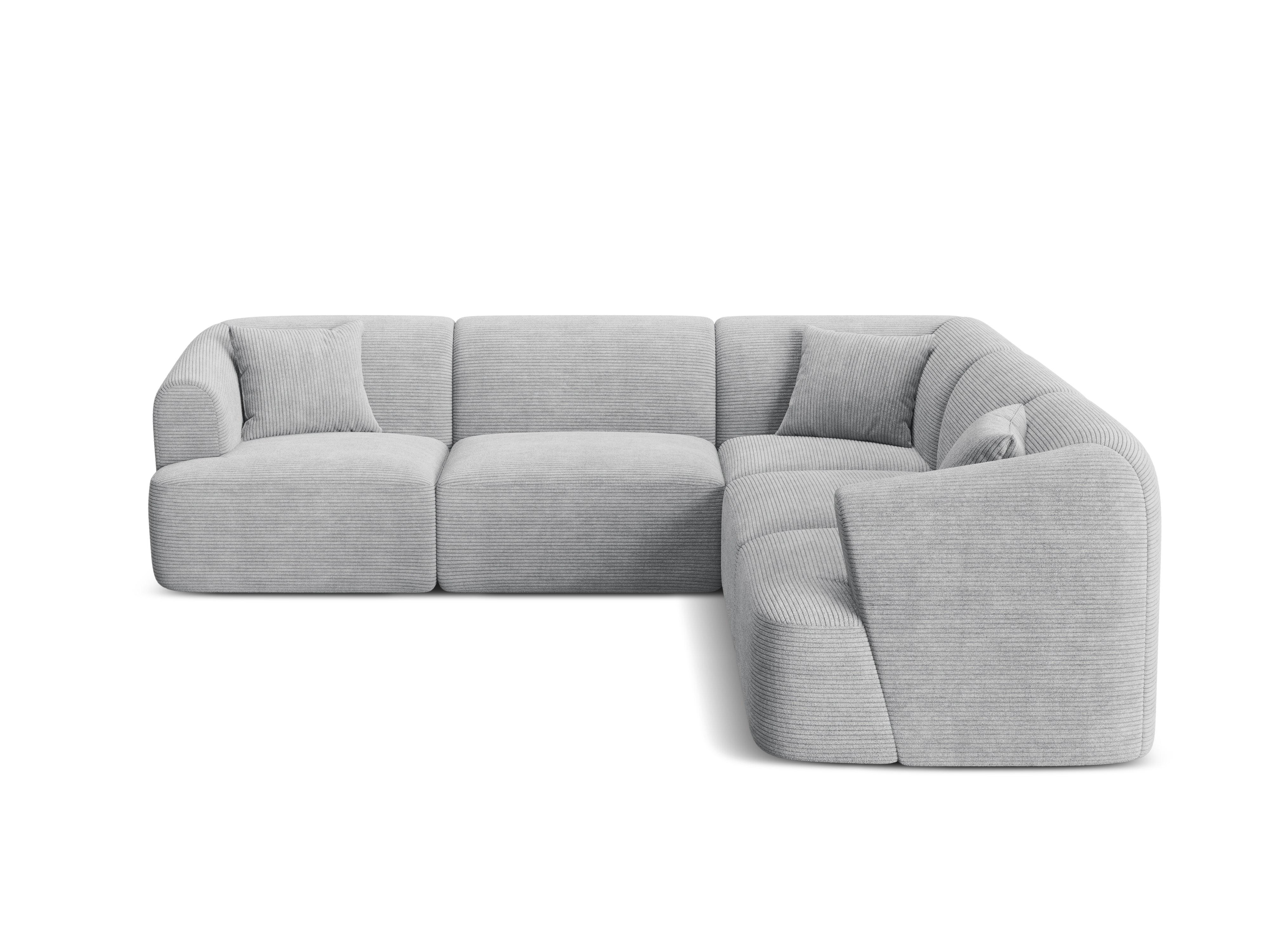 Symmetrical 4-Seater Sofa CAMPI Light Gray Corduroy