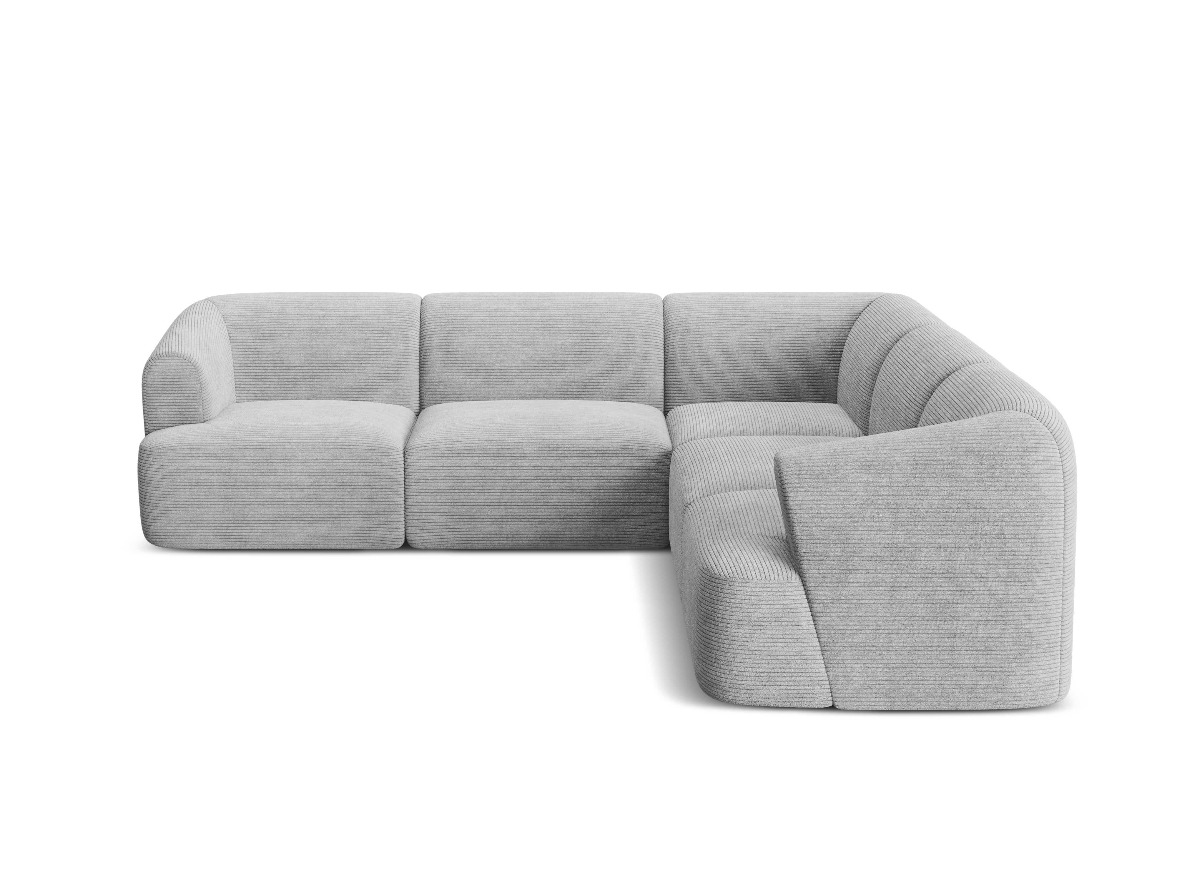 Symmetrical 4-Seater Sofa CAMPI Light Gray Corduroy