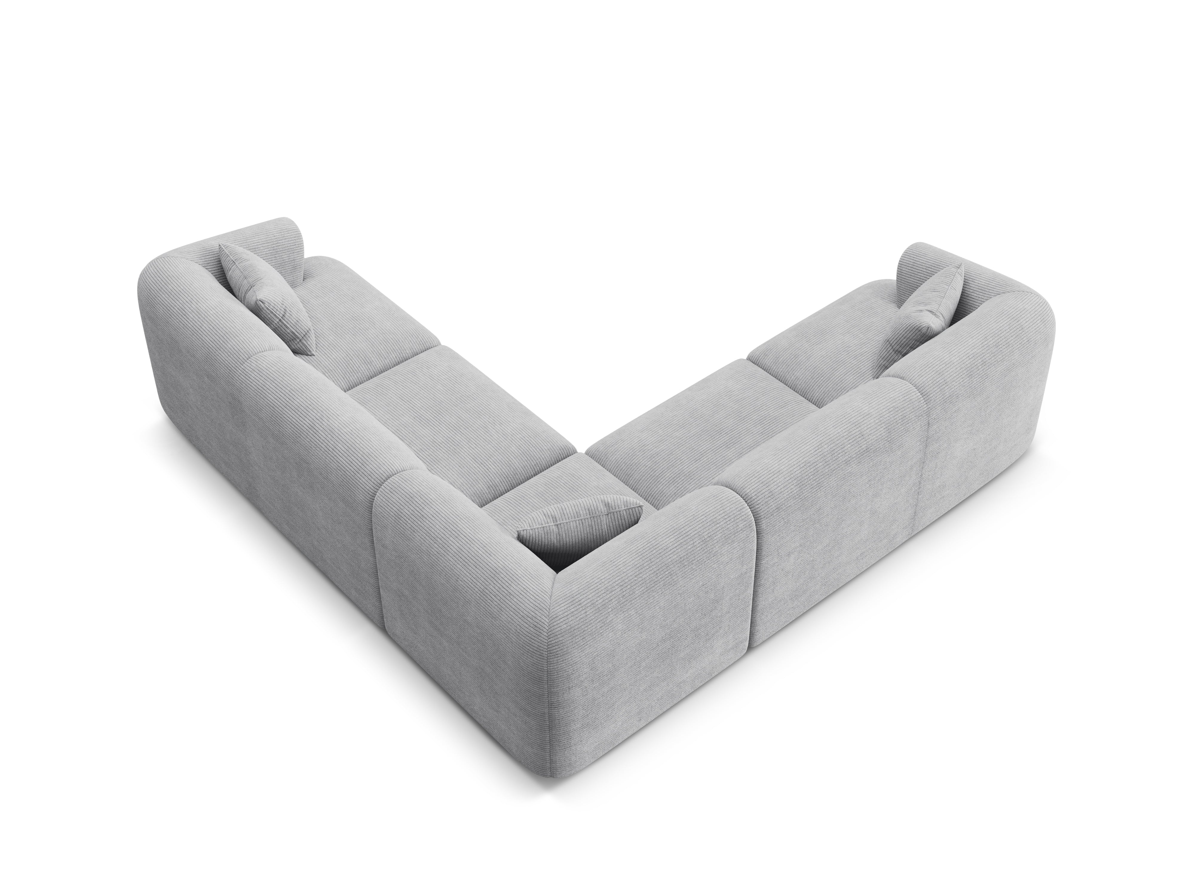 Symmetrical 4-Seater Sofa CAMPI Light Gray Corduroy