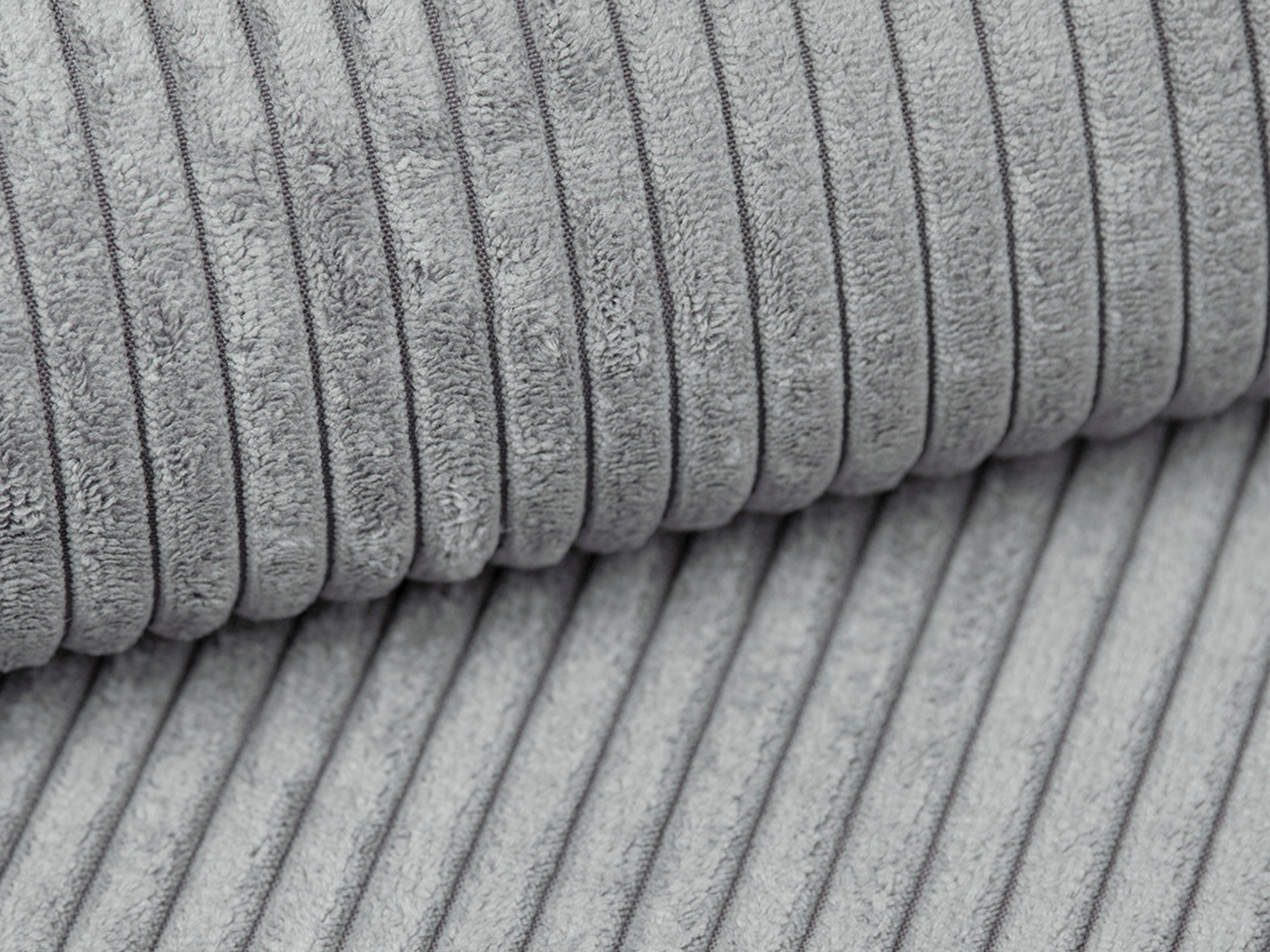 Symmetrical 4-Seater Sofa CAMPI Light Gray Corduroy