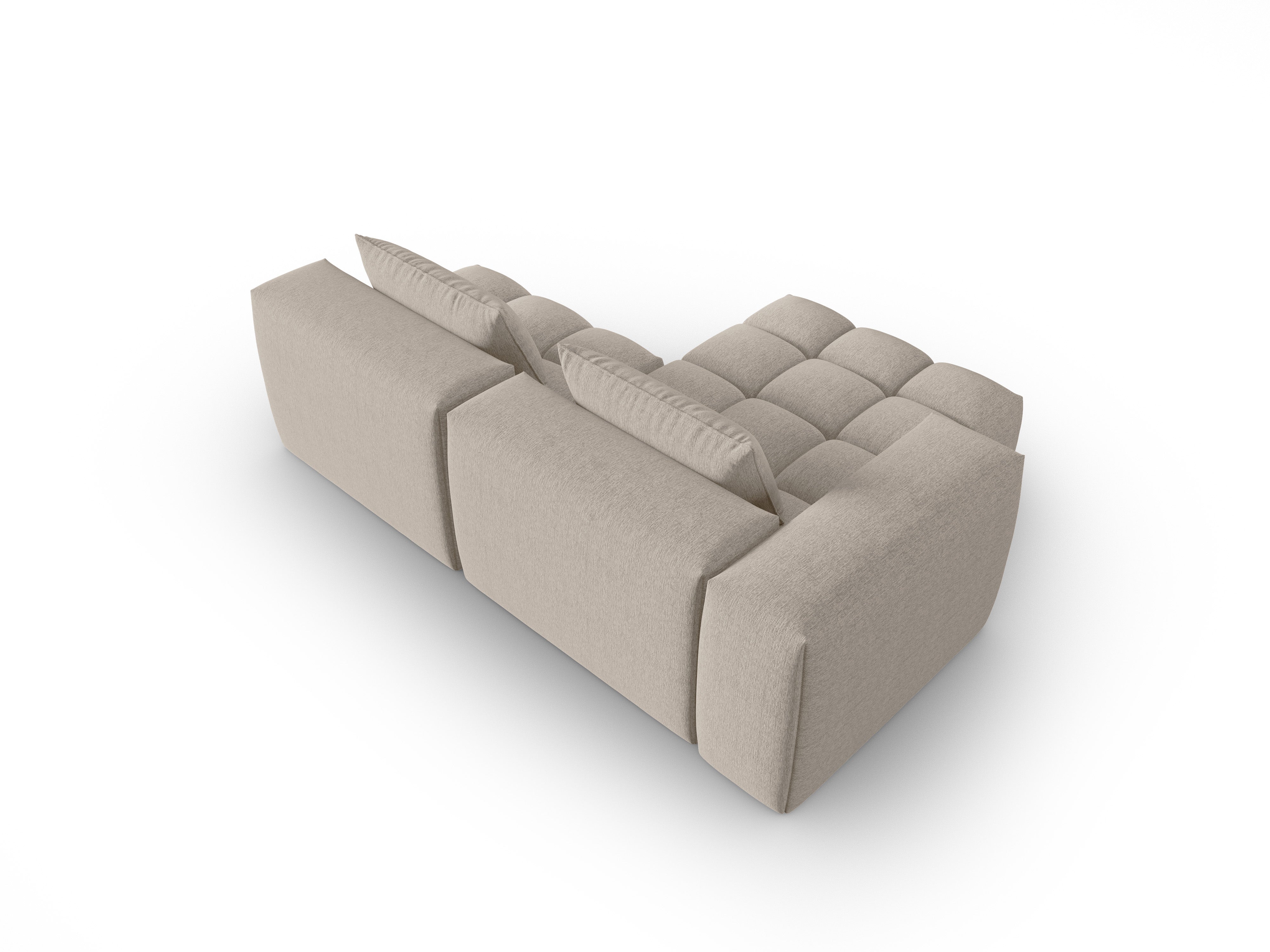 Left-facing open 3-seater corner sofa VERONA sand