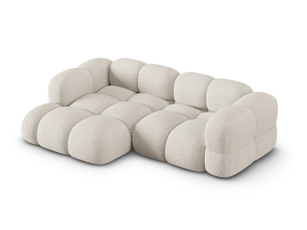 Left-facing 3-seater corner sofa LORETTO light beige